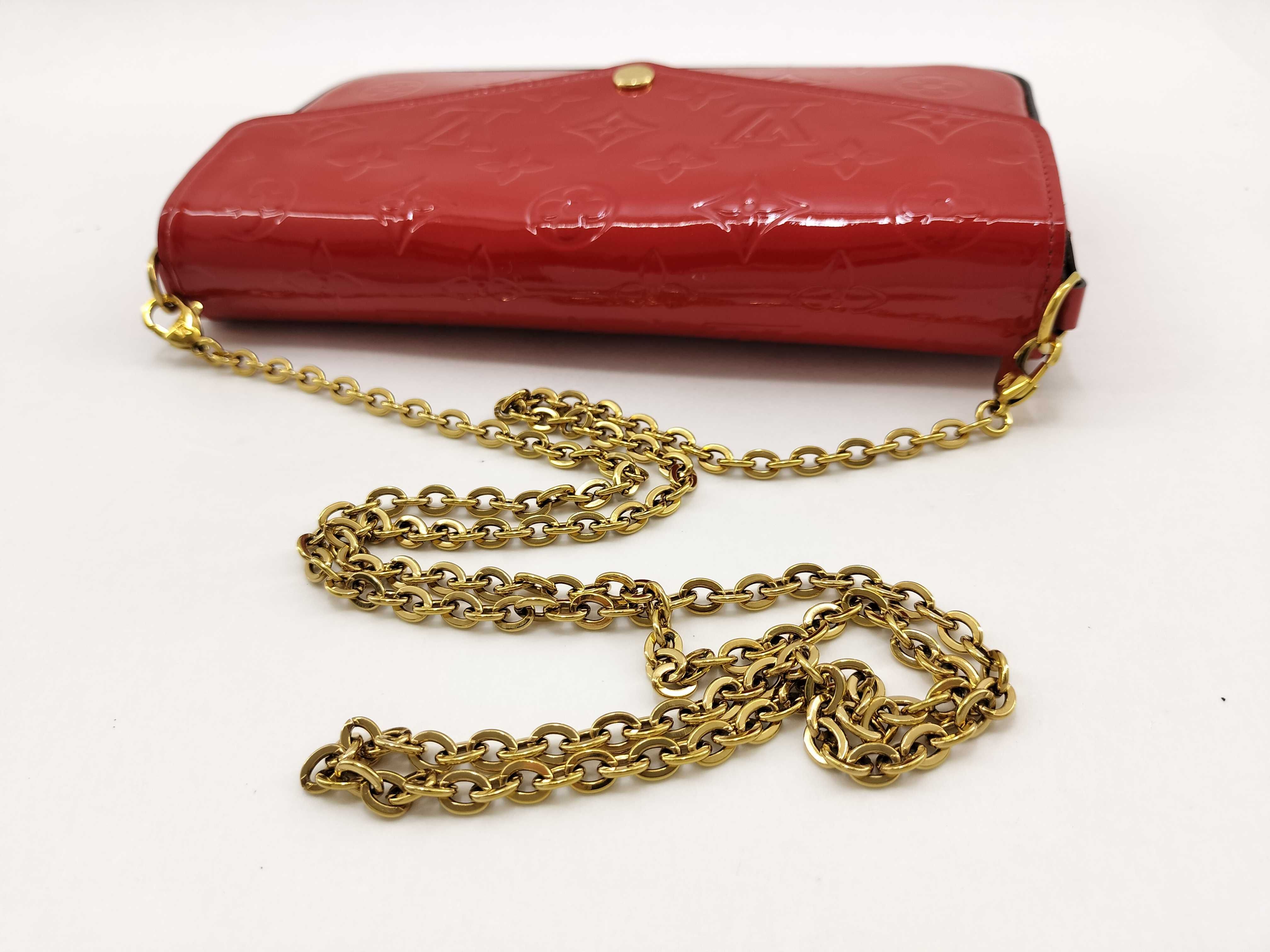 Vernis Louis Vuitton Enamel Pochette Felicie Monogram Shoulder Bag — view 6