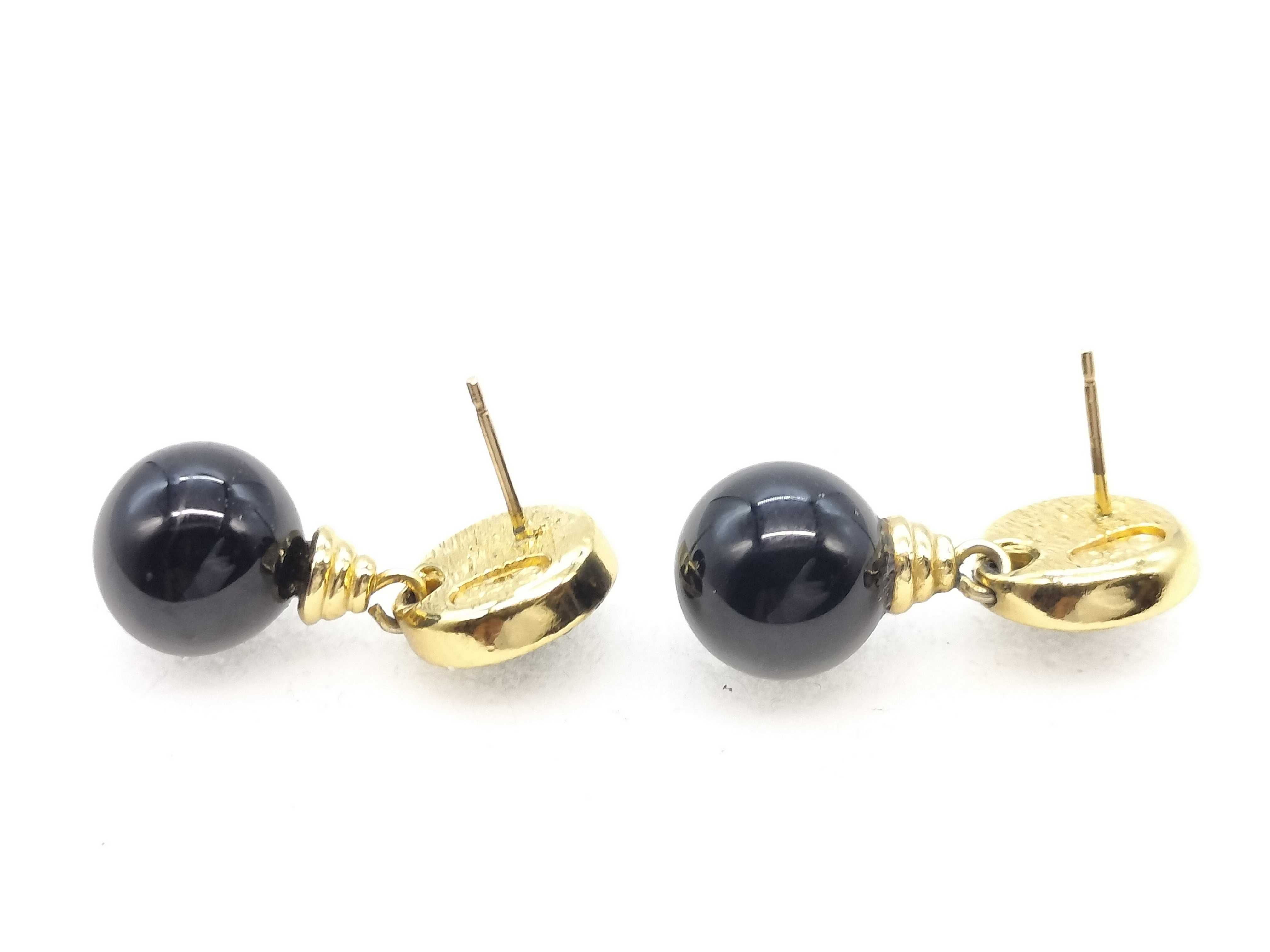rhinestone and round stone earrings (without backing) — view 6