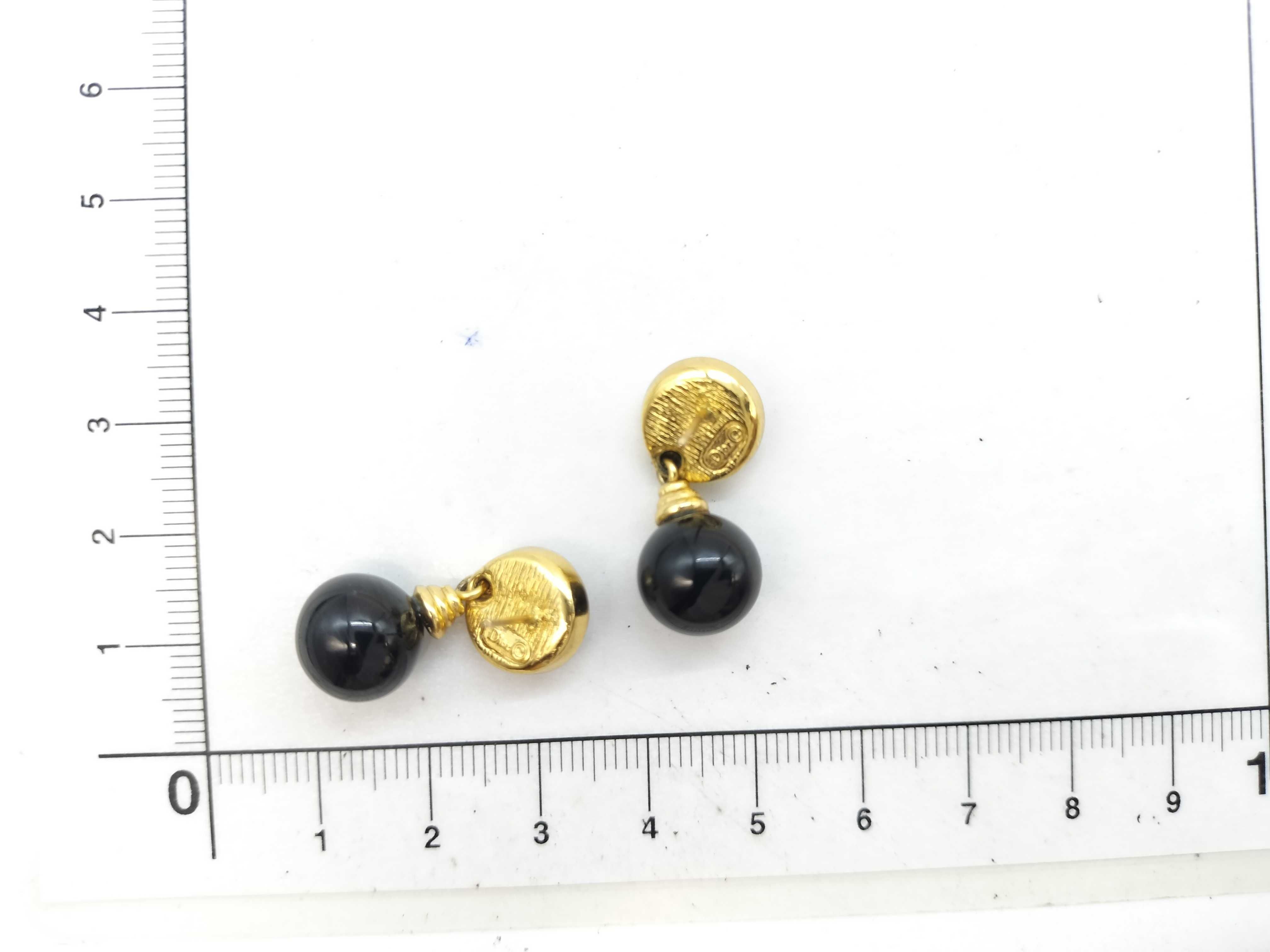 rhinestone and round stone earrings (without backing) — view 7