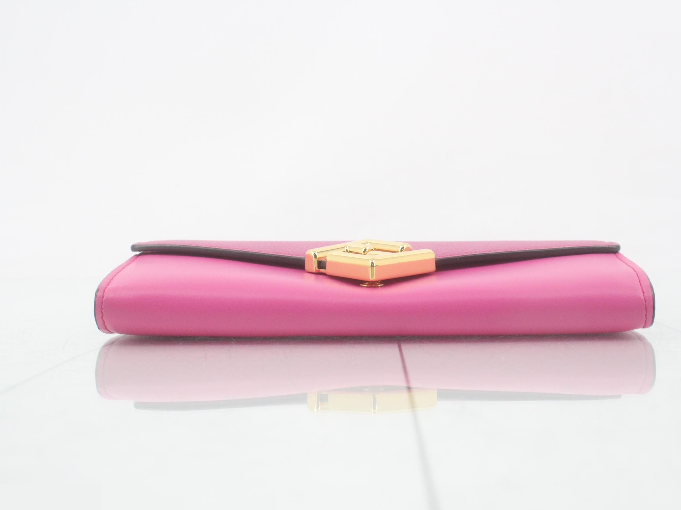 FF Diamond Long Wallet, Pink — view 3