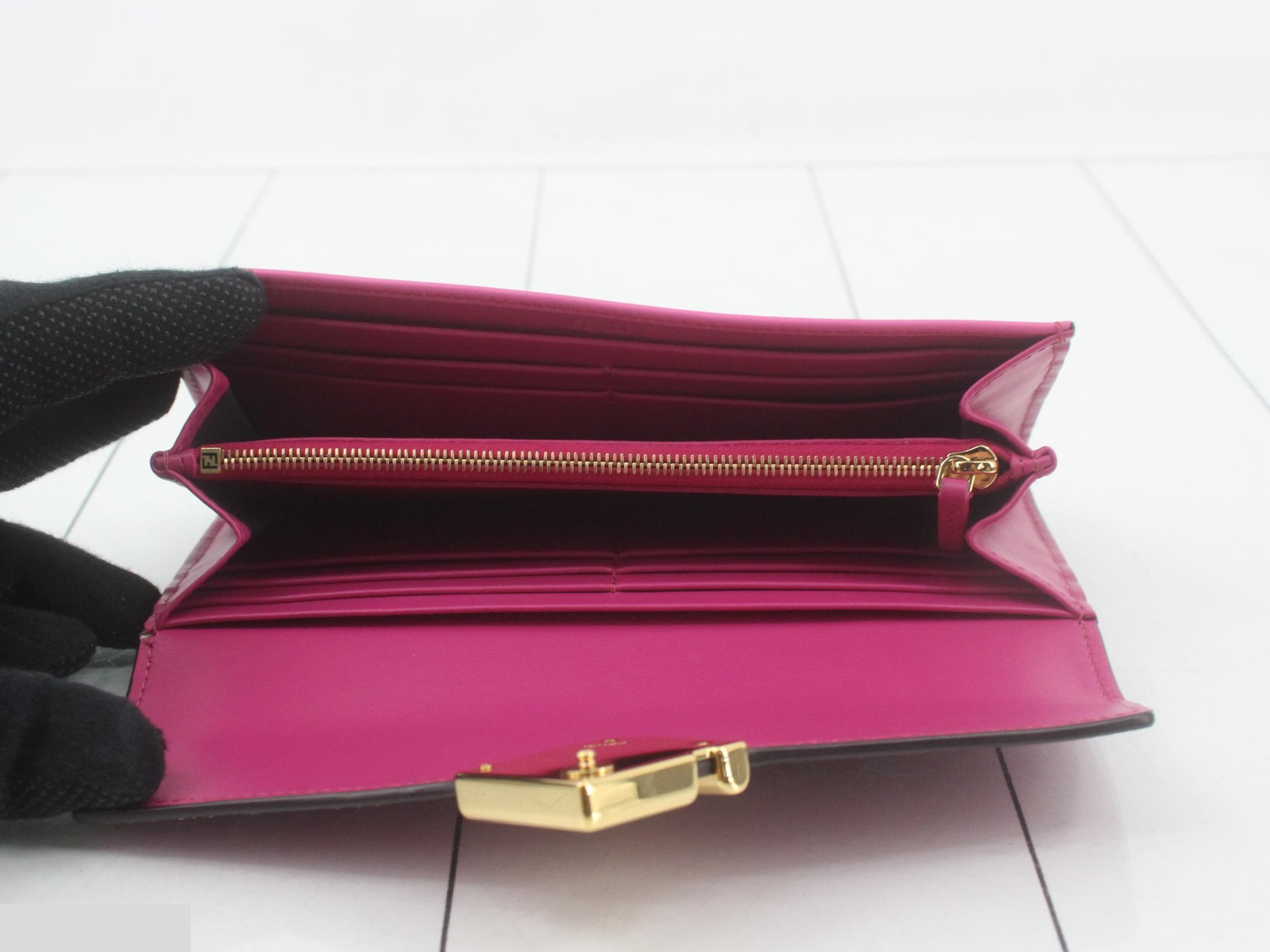 FF Diamond Long Wallet, Pink — view 4