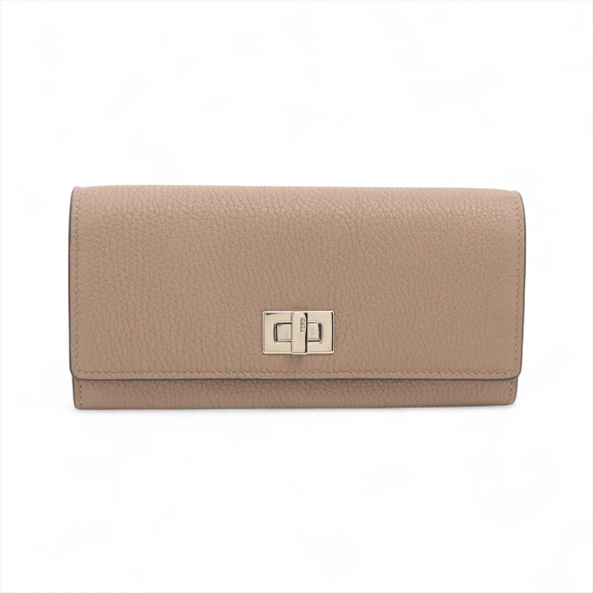 Peekaboo 8M0427 Leather Long Wallet, Beige