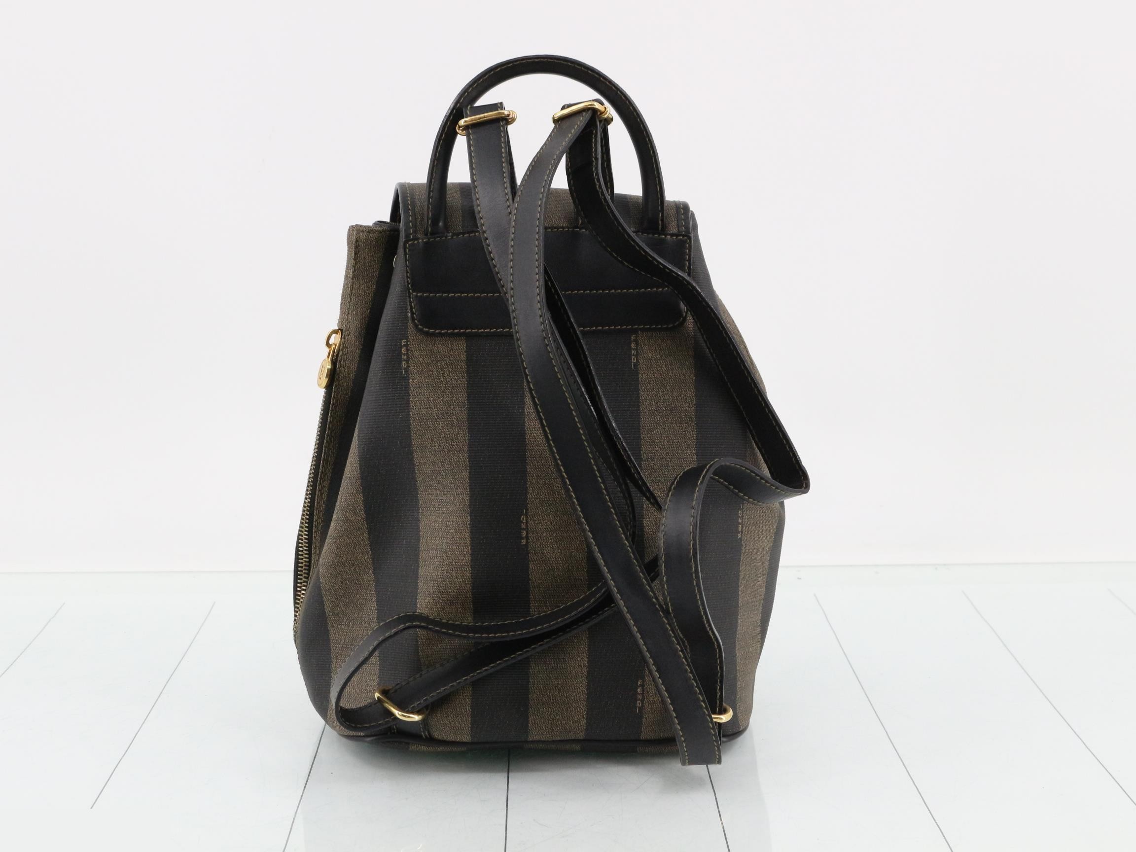 Pecan Backpack, PVC/Leather, Brown — view 2