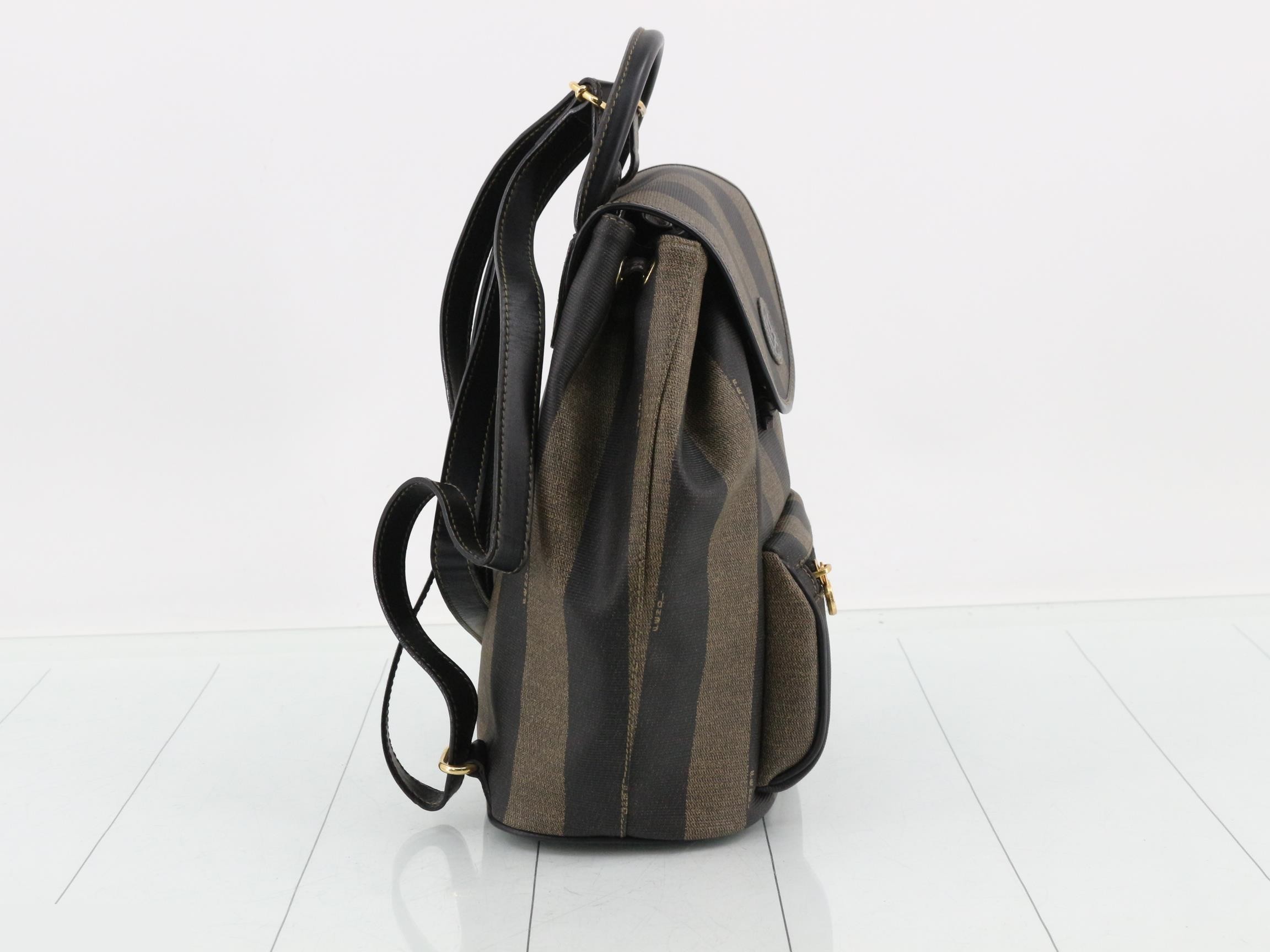 Pecan Backpack, PVC/Leather, Brown — view 4