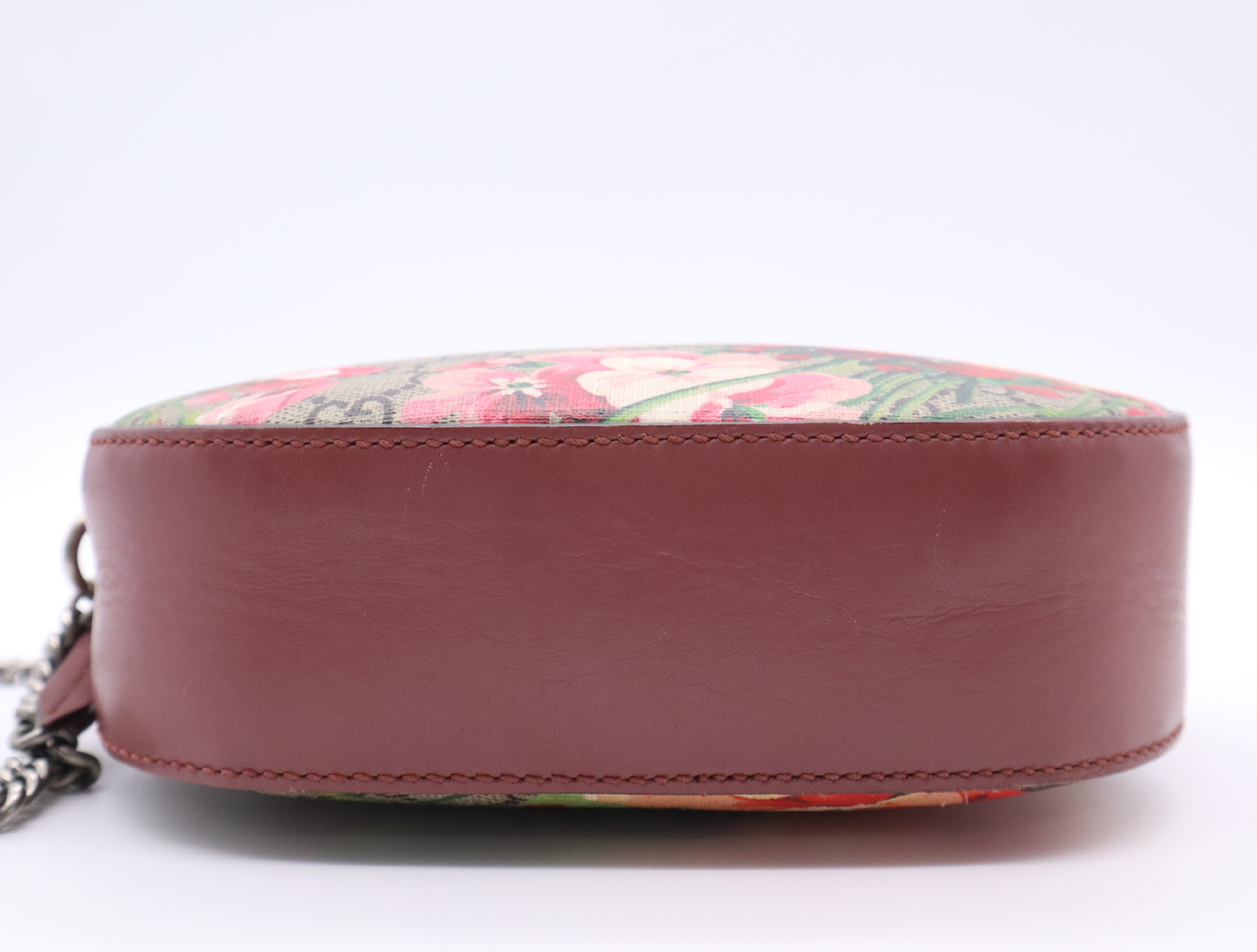 409535GG Blooms Chain Shoulder Bag, Floral Pattern, Multicolor, Brown, with Dust Bag. — view 4