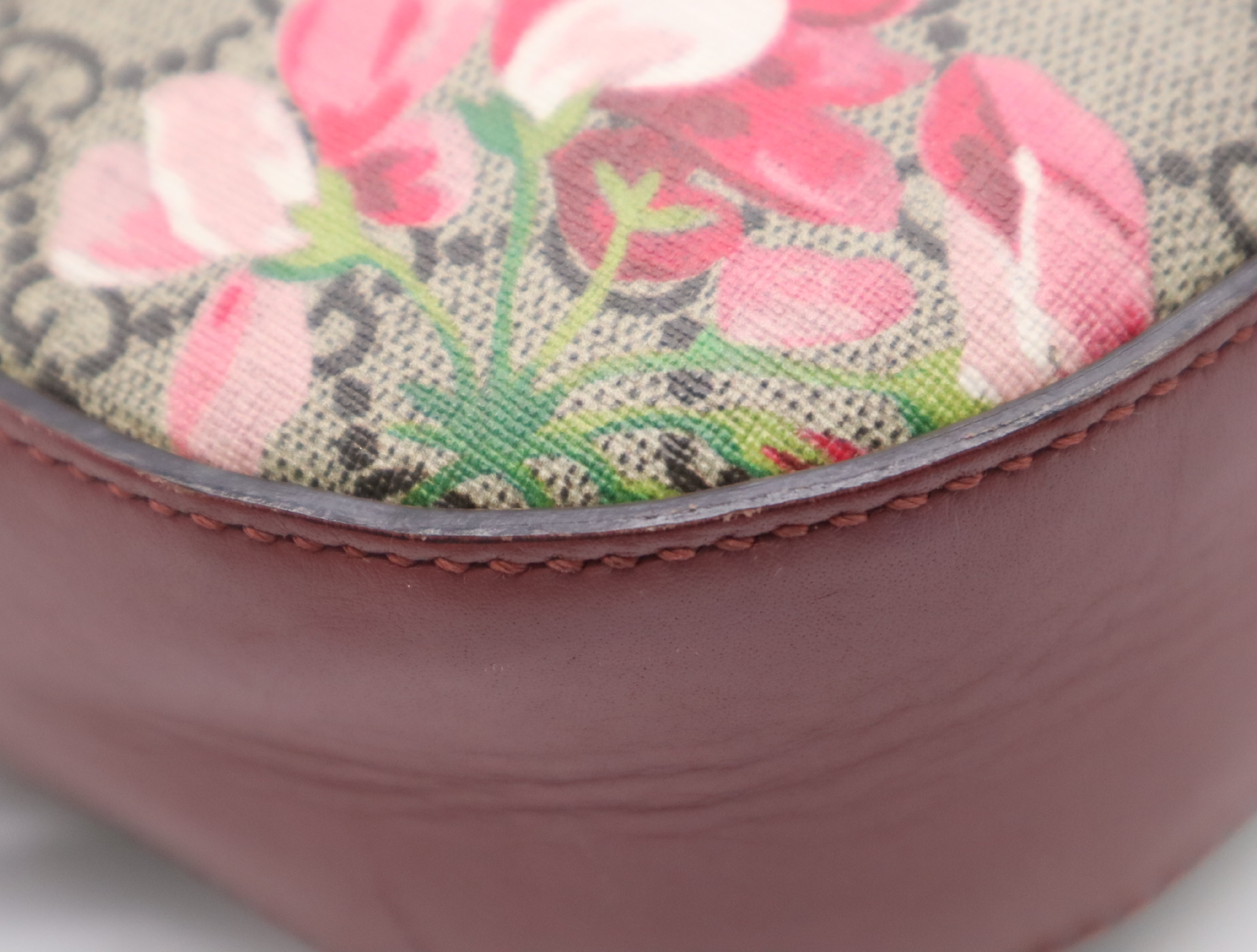 409535GG Blooms Chain Shoulder Bag, Floral Pattern, Multicolor, Brown, with Dust Bag. — view 6
