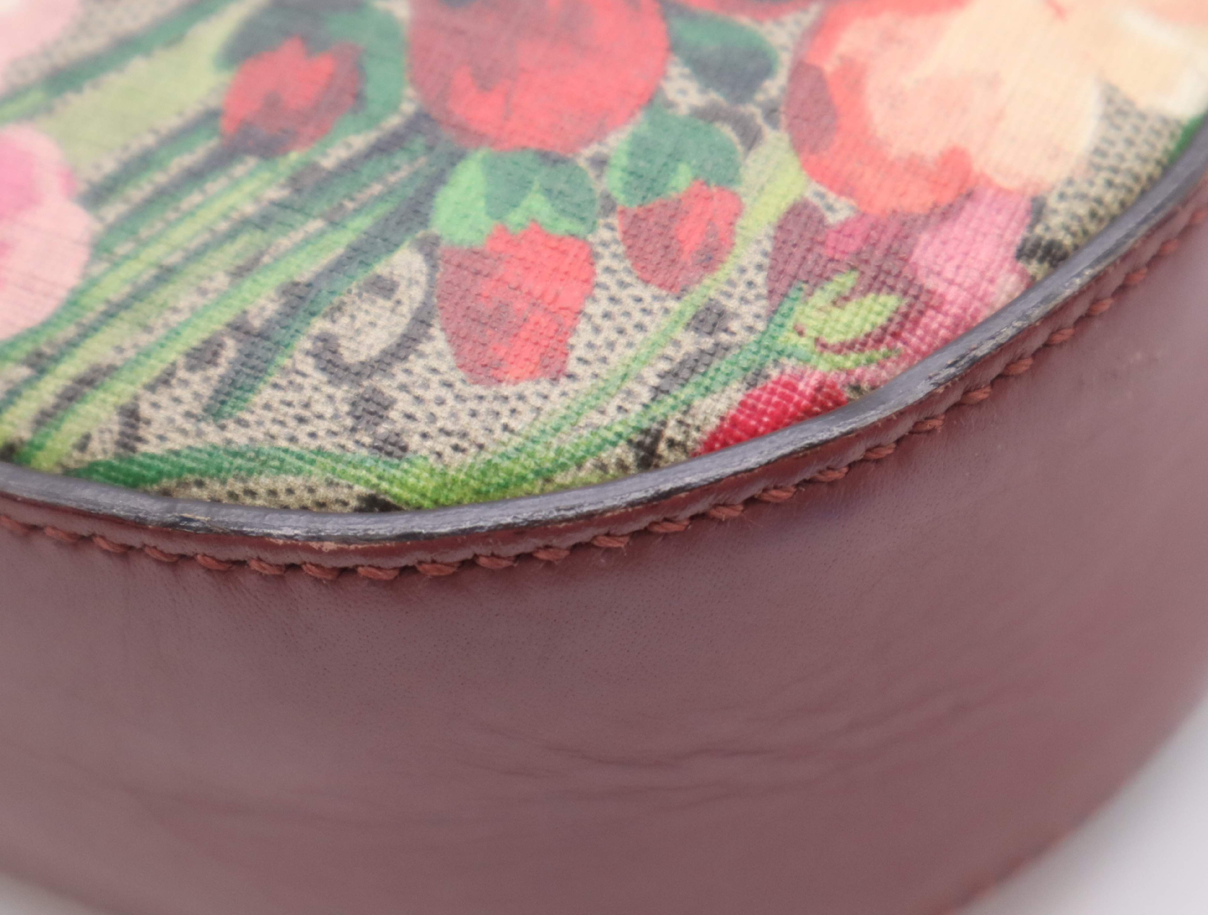 409535GG Blooms Chain Shoulder Bag, Floral Pattern, Multicolor, Brown, with Dust Bag. — view 7