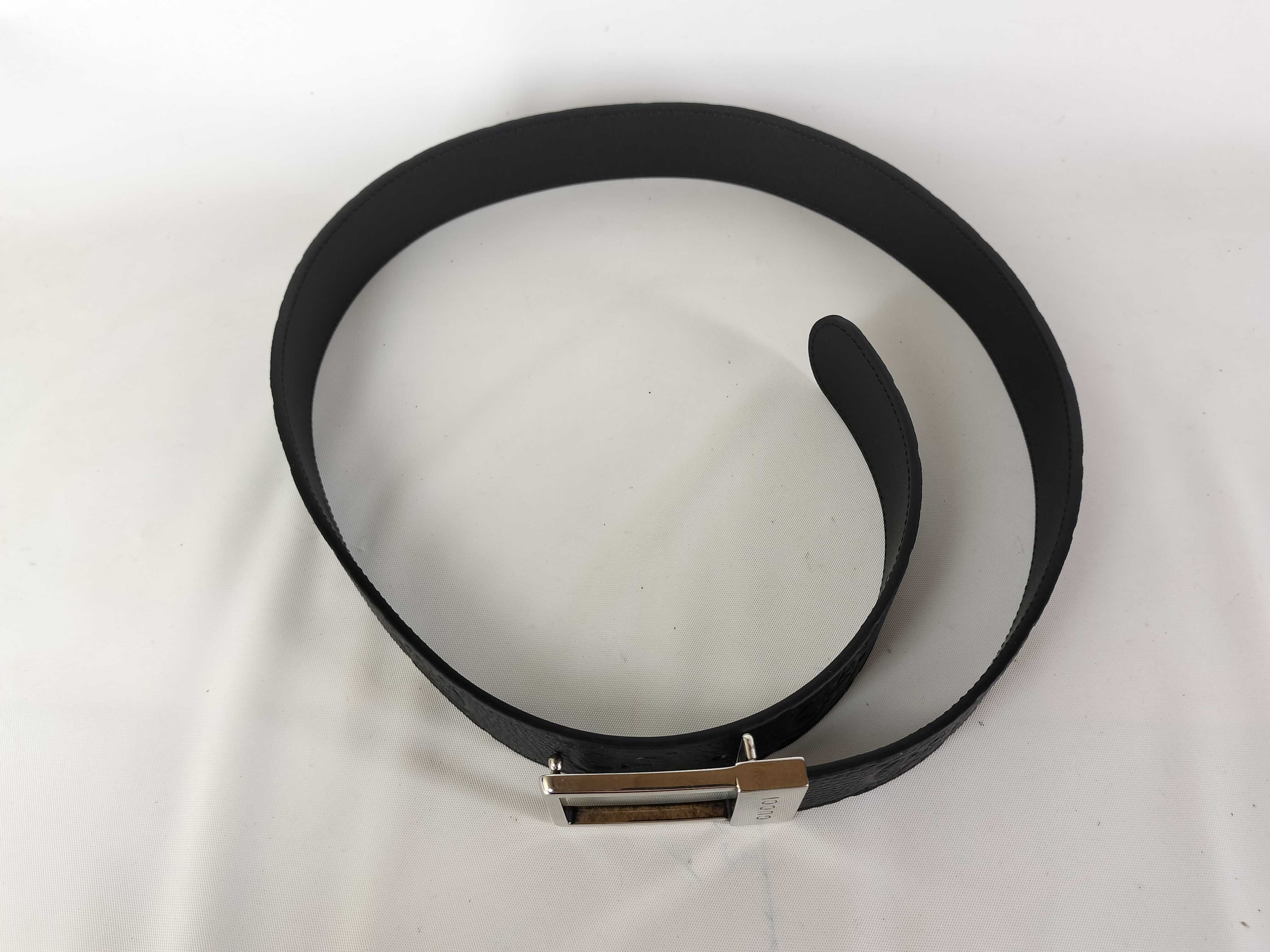 GG embossed silver hardware belt — view 2