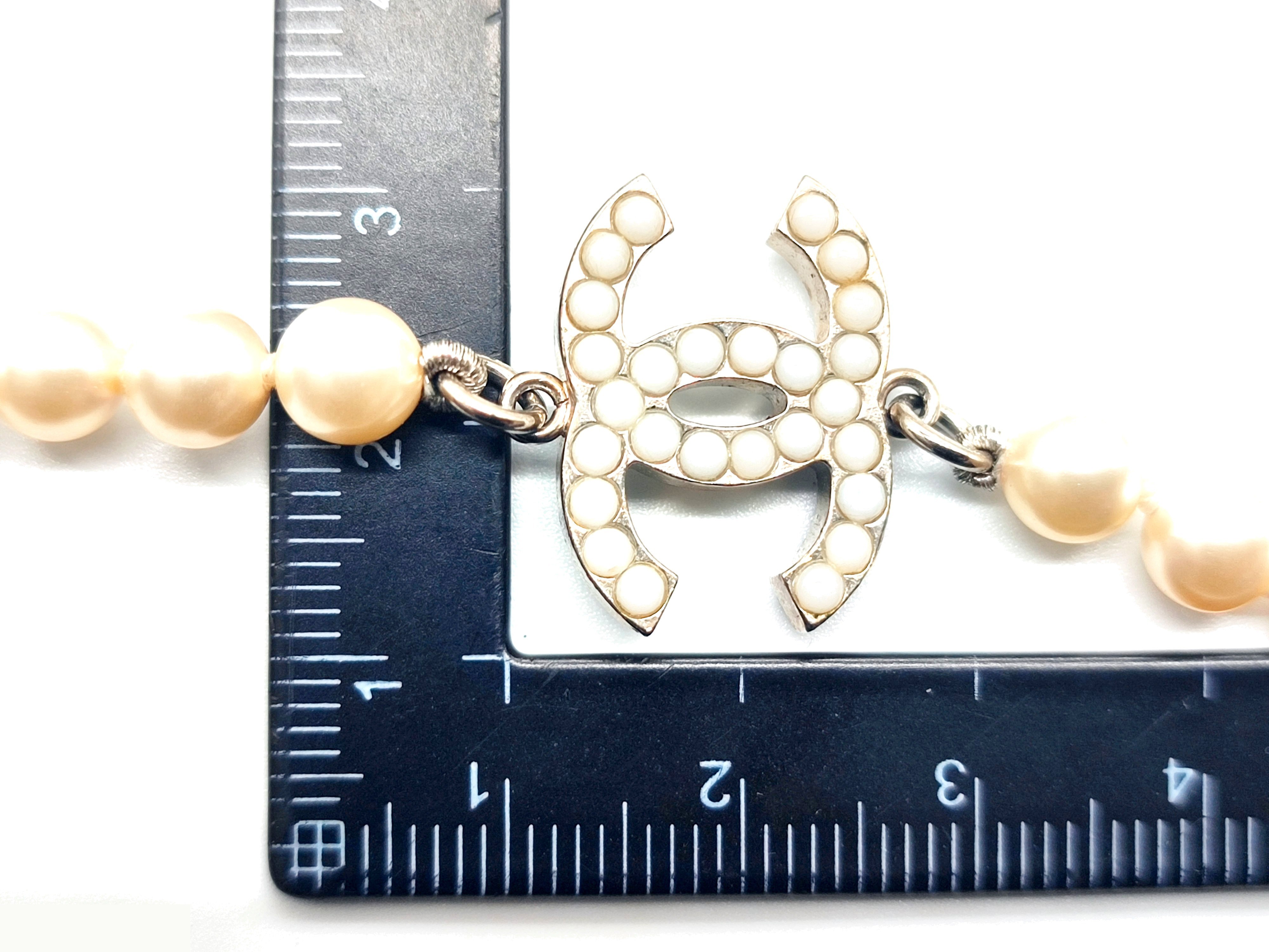 Coco Mark Pearl Necklace, A13V, Total Length Approx. 85cm — view 3