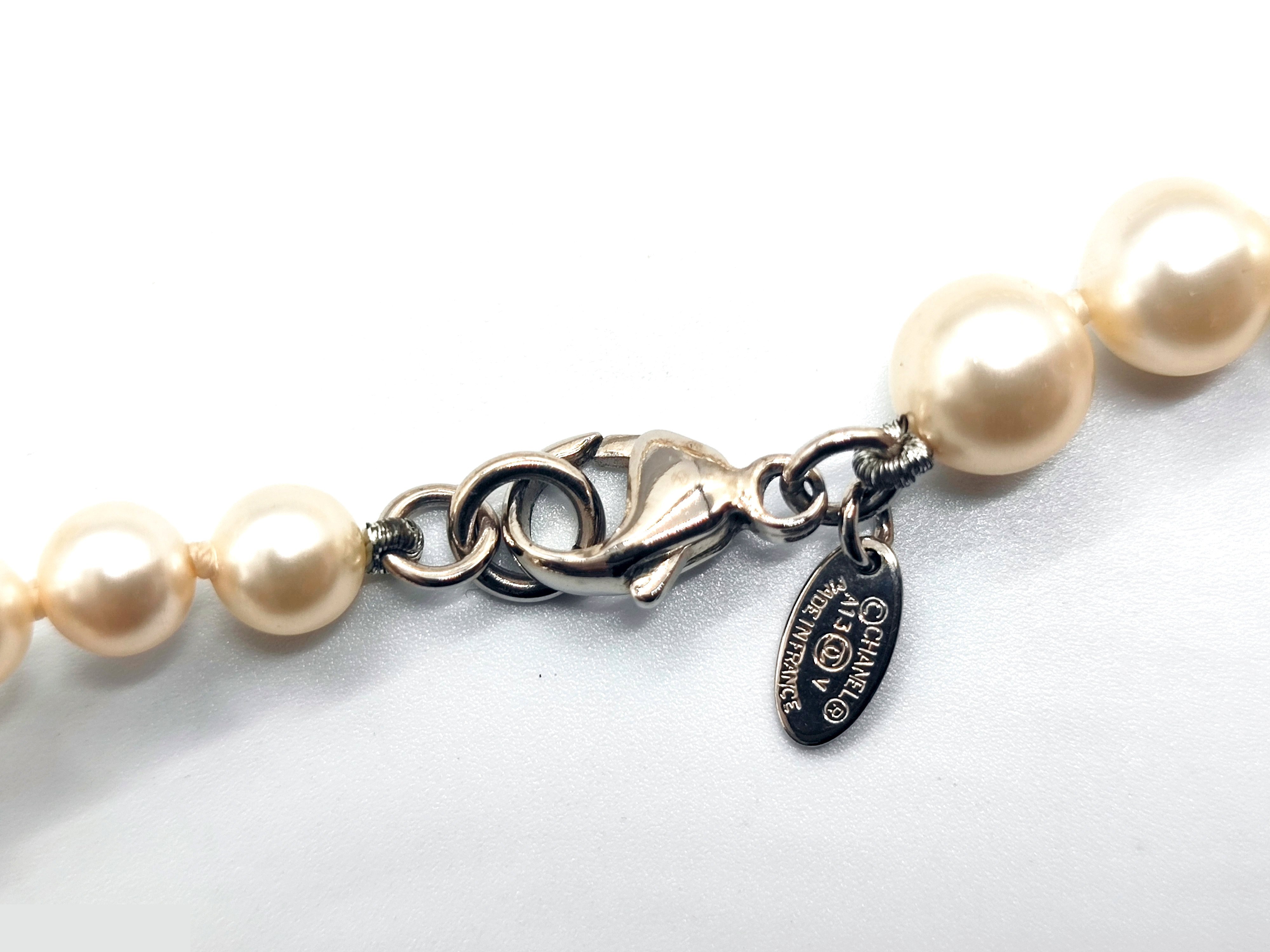 Coco Mark Pearl Necklace, A13V, Total Length Approx. 85cm — view 10