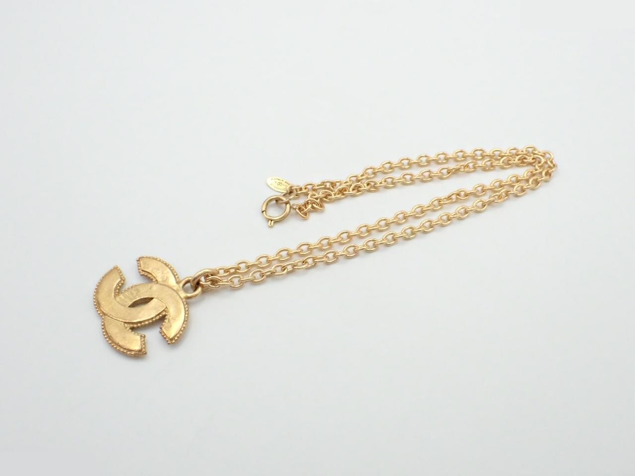 Coco Mark Gold Necklace, engraved, chain approximately 60cm — view 3