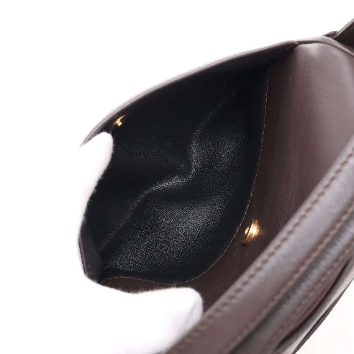 logo leather handbag, brown — view 10