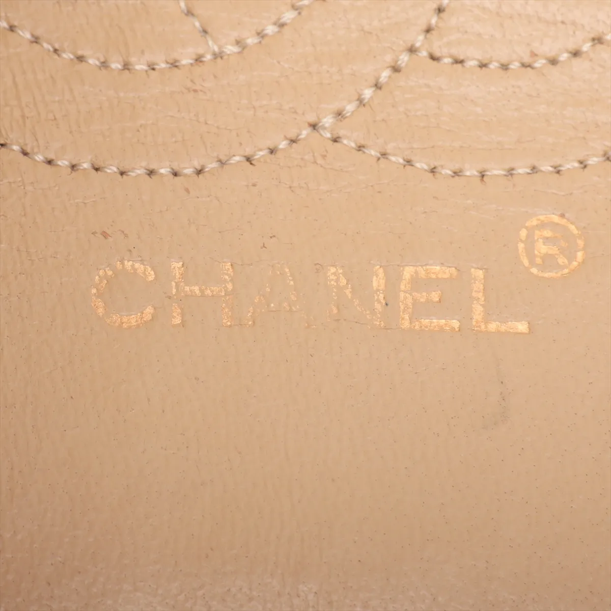 Matelassé 25 Leather Double Flap Double Chain Bag, Beige, Gold Hardware, 0706439, Serial Number 0-series, A01112 — view 12