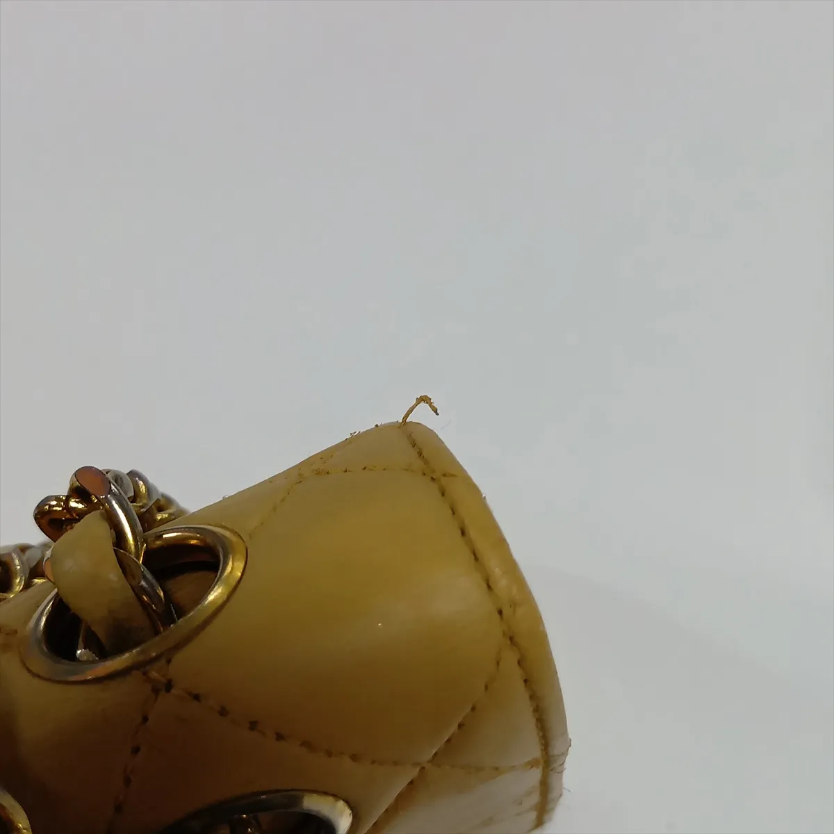 Matelassé 25 Leather Double Flap Double Chain Bag, Beige, Gold Hardware, 0706439, Serial Number 0-series, A01112 — view 14