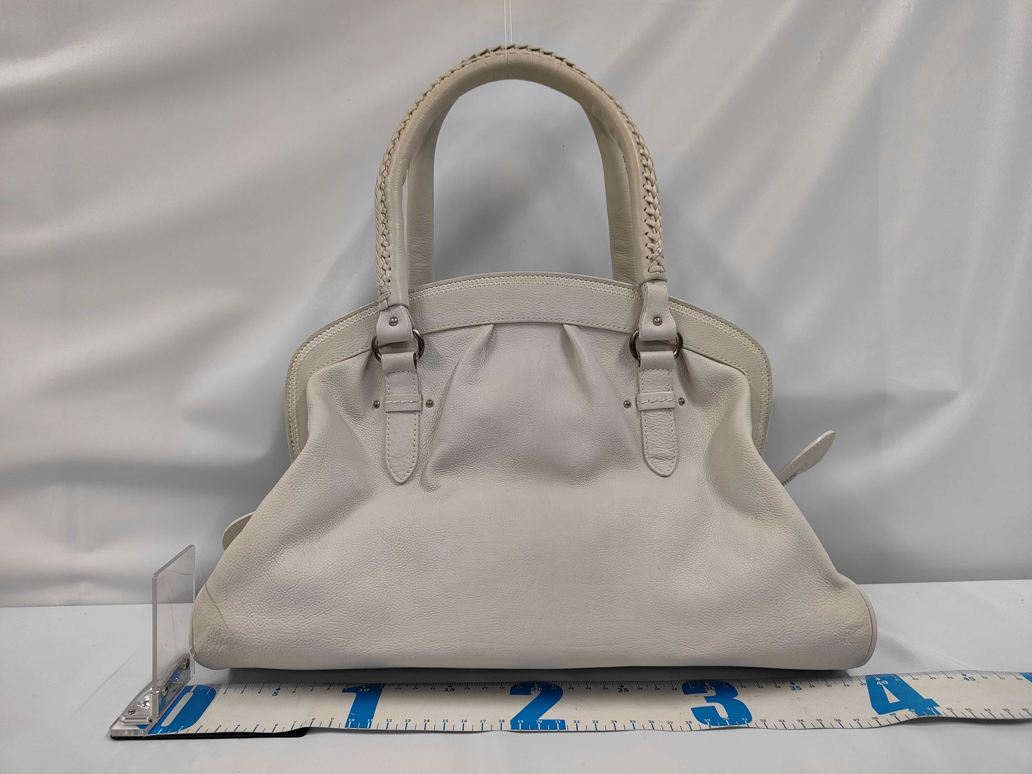 Leather Handbag, White Shoulder Bag — view 2