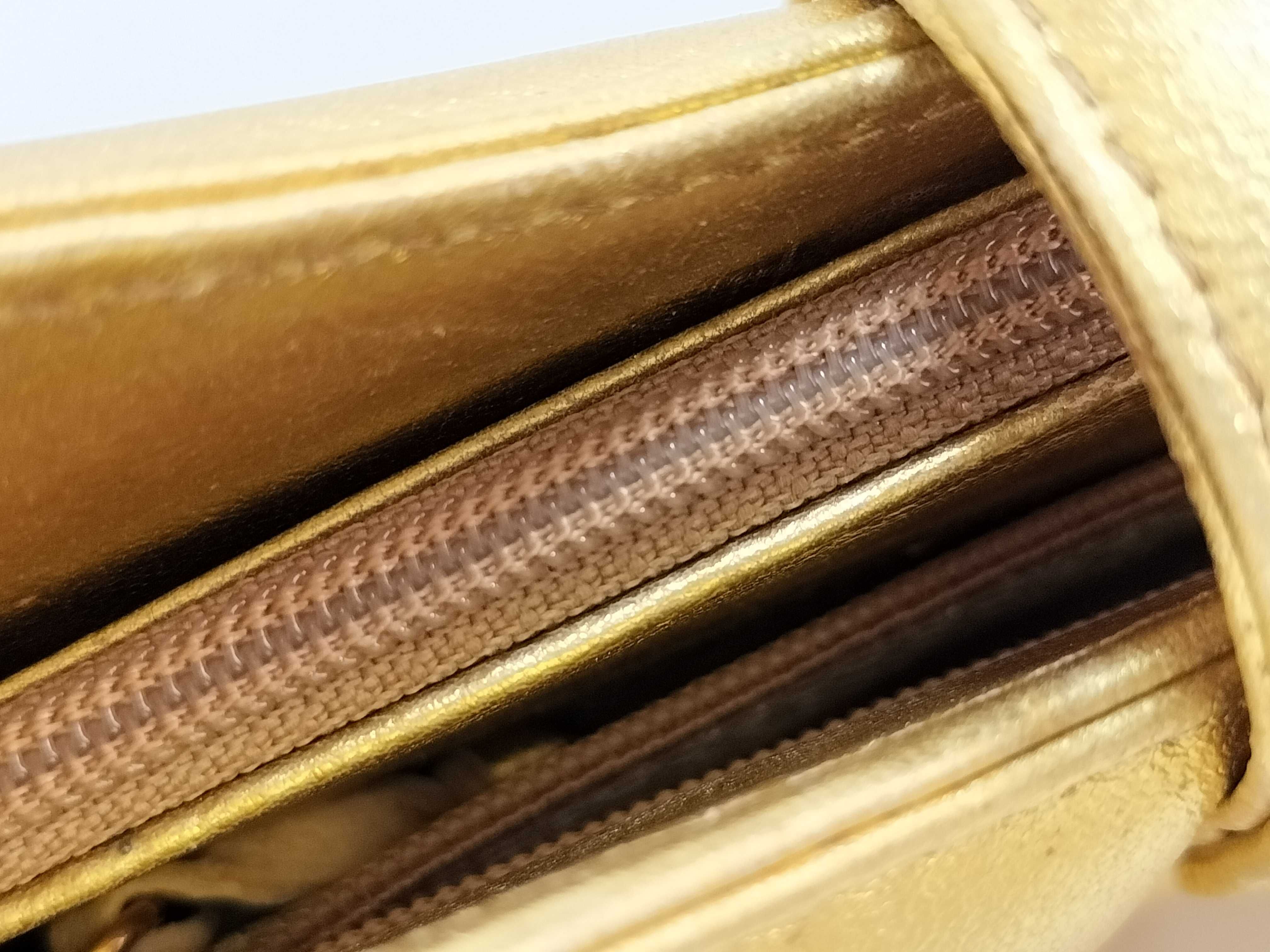 Gold Leather Handbag — view 6