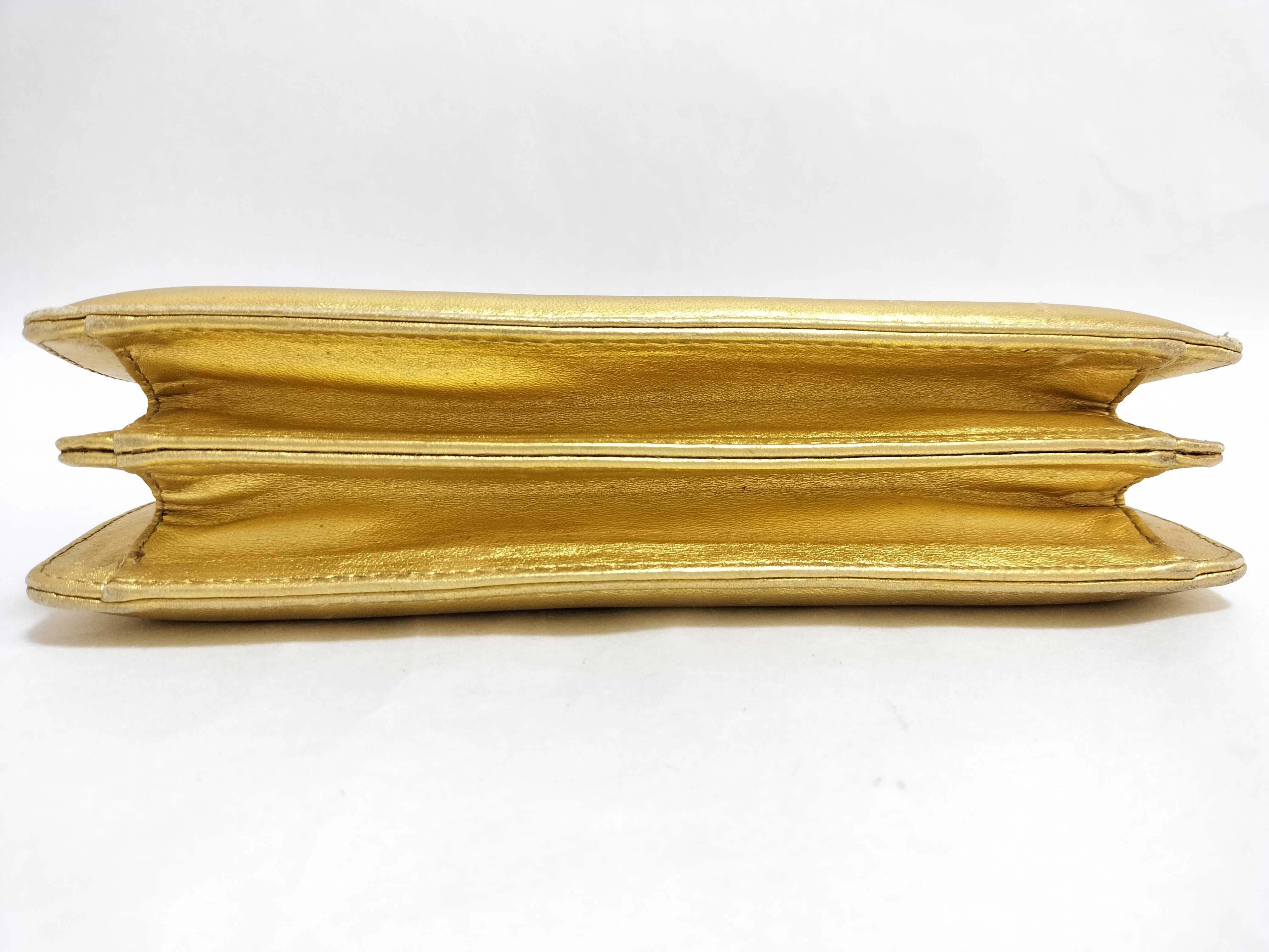 Gold Leather Handbag — view 8