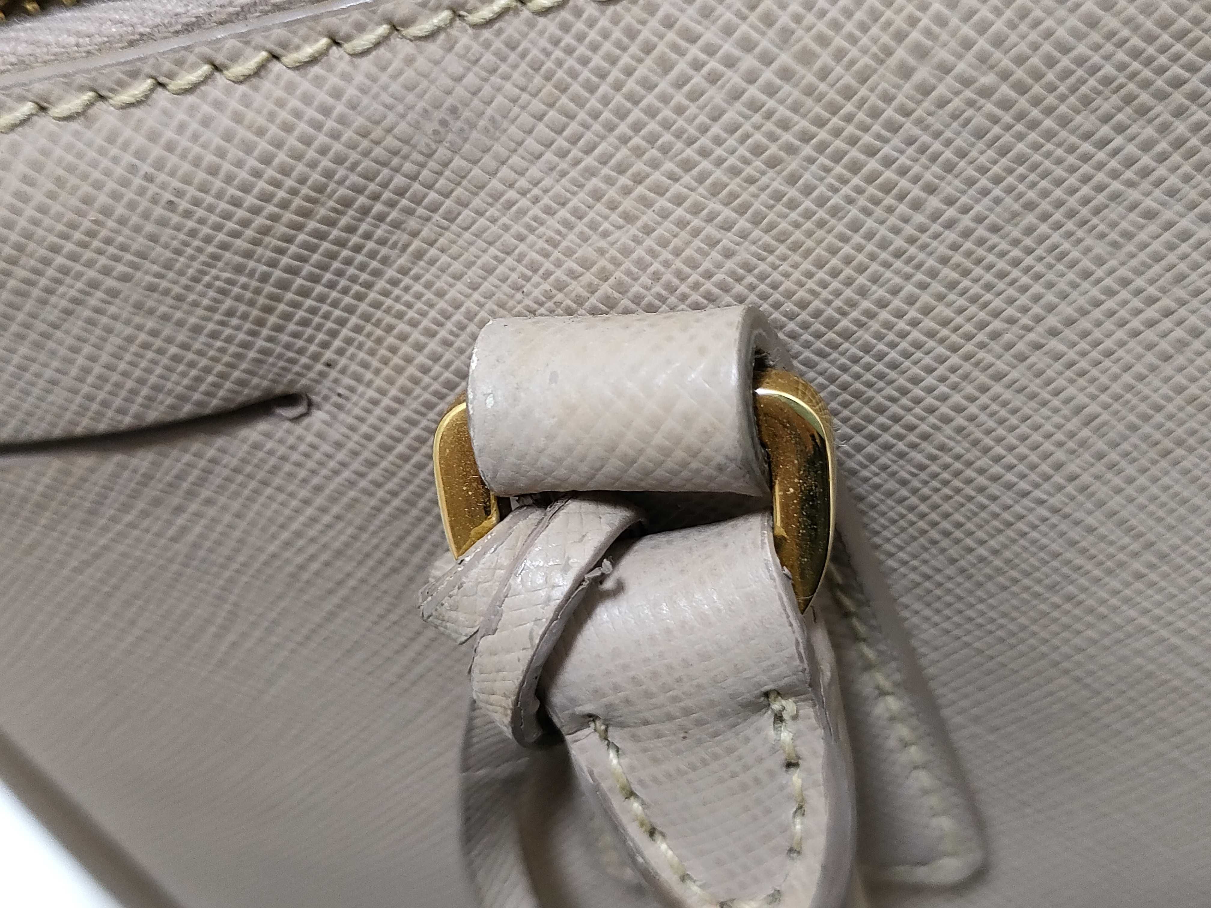 Saffiano Lux Leather 2-Way Handbag Beige 1BA863 Handbag — view 5