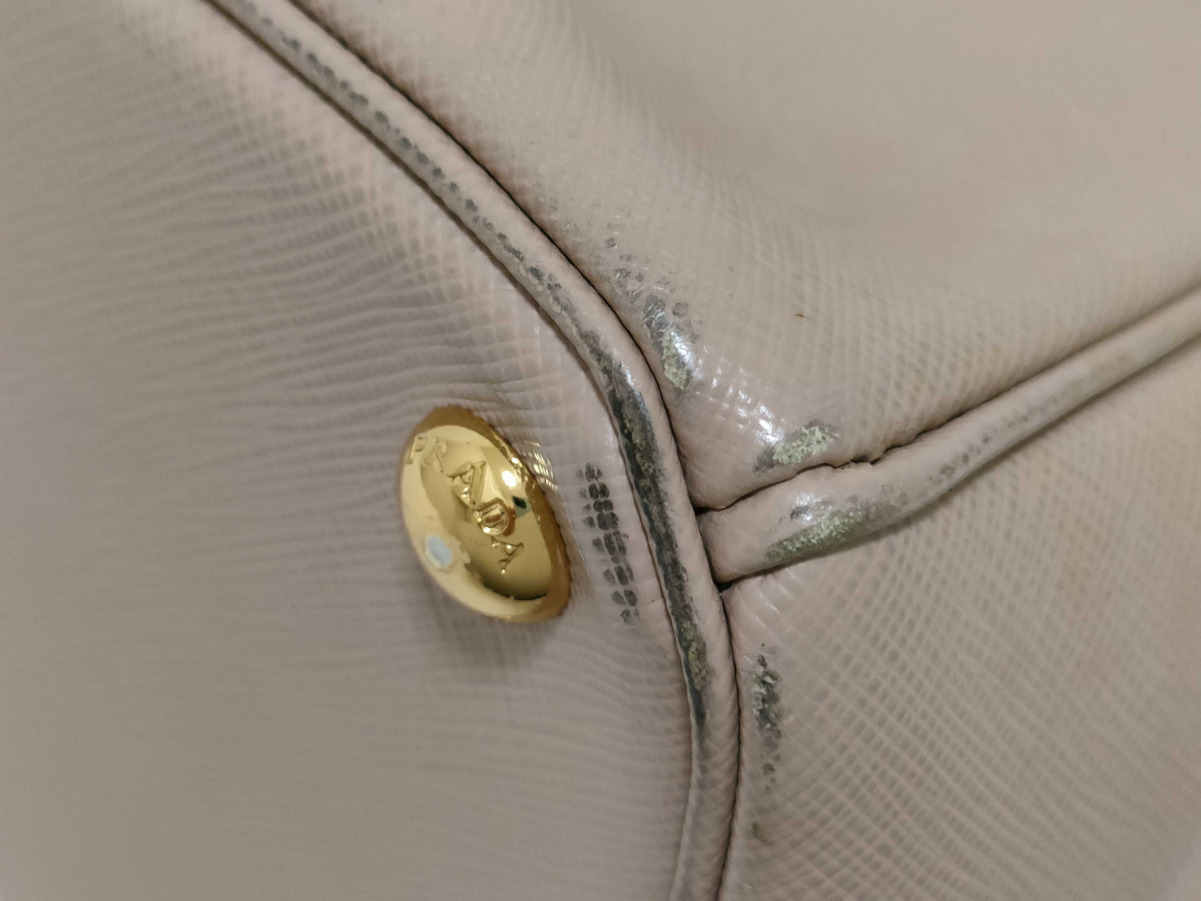 Saffiano Lux Leather 2-Way Handbag Beige 1BA863 Handbag — view 7