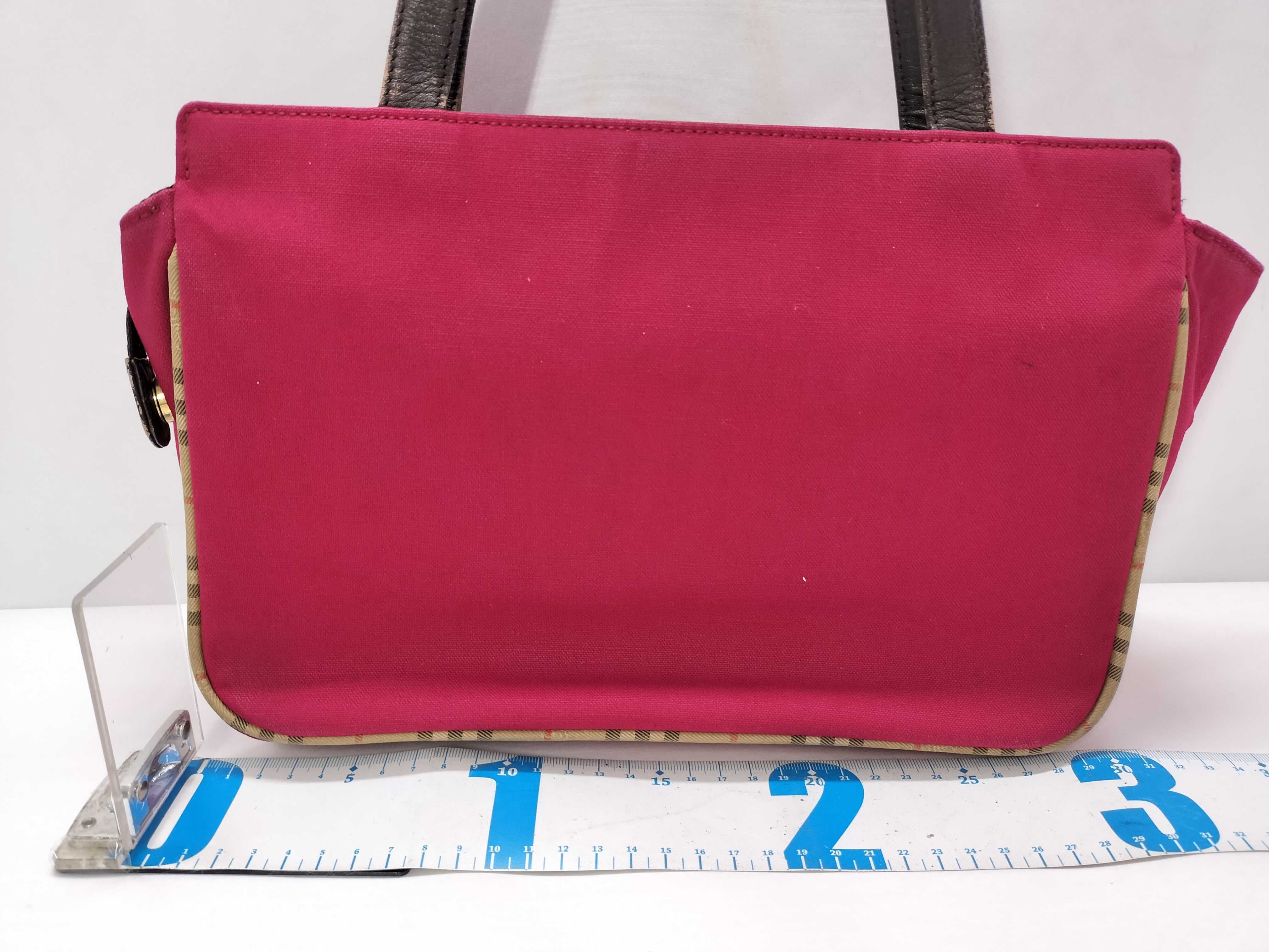 Nova Check Red Burberrys Handbag — view 2