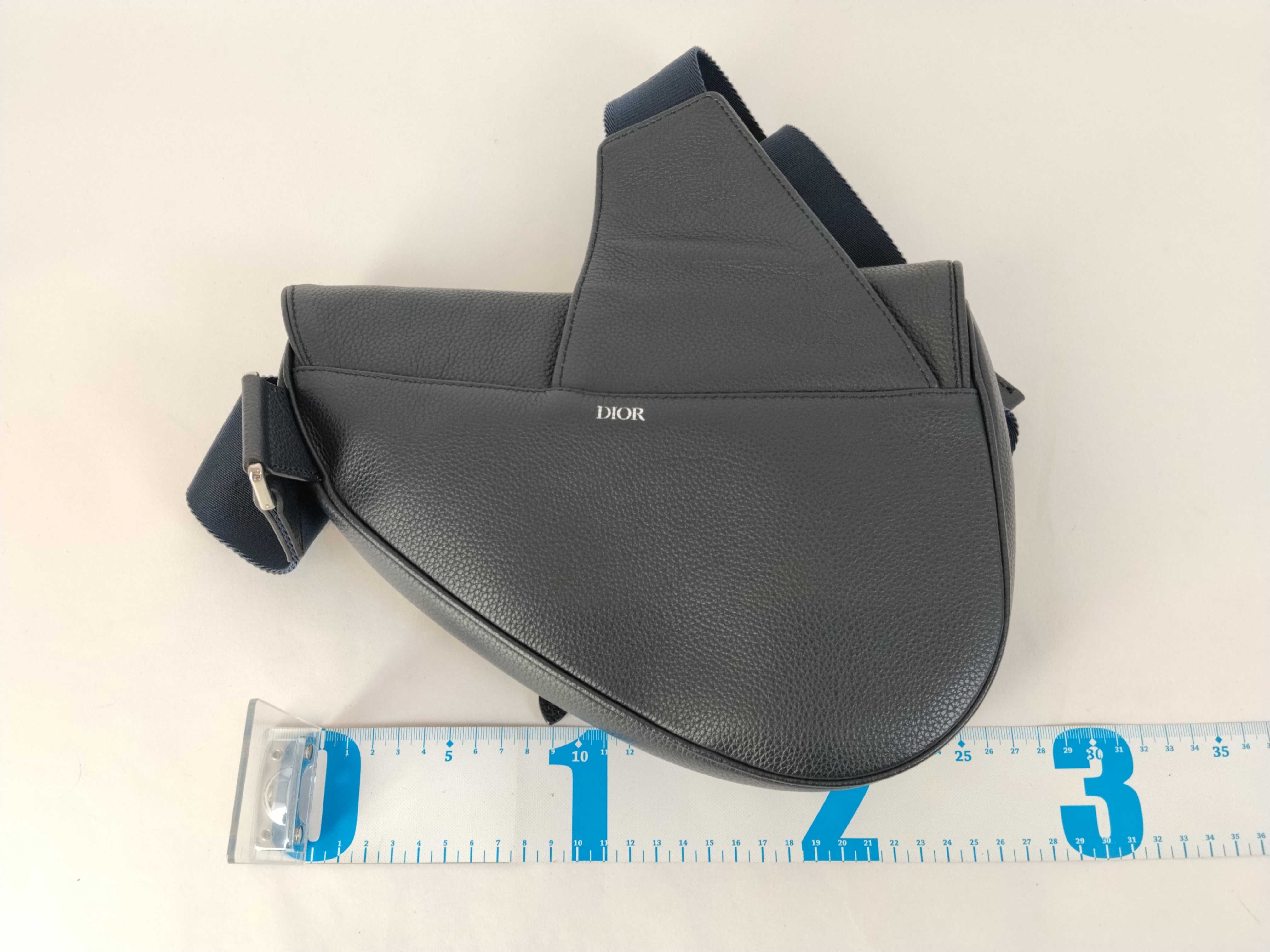 Saddle Bag Shoulder Bag Leather Navy Shoulder Bag — view 2