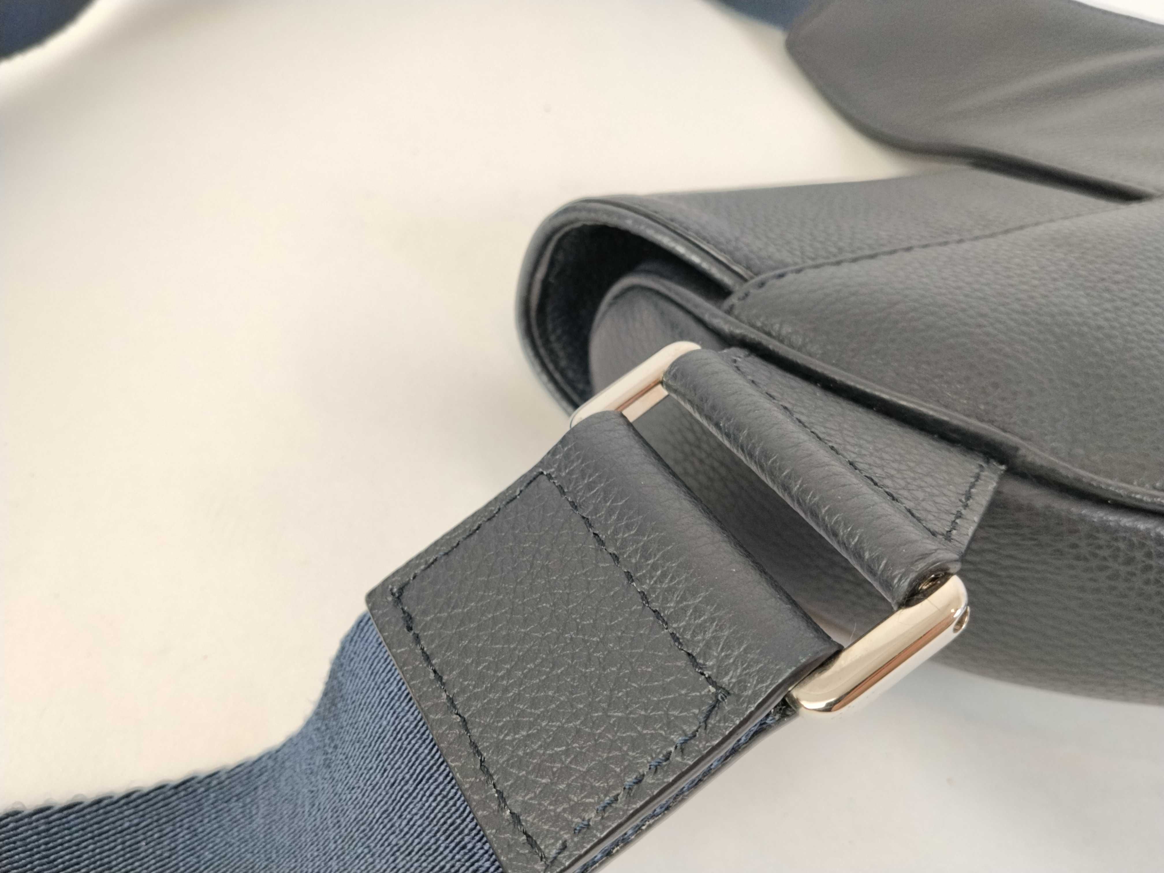 Saddle Bag Shoulder Bag Leather Navy Shoulder Bag — view 5