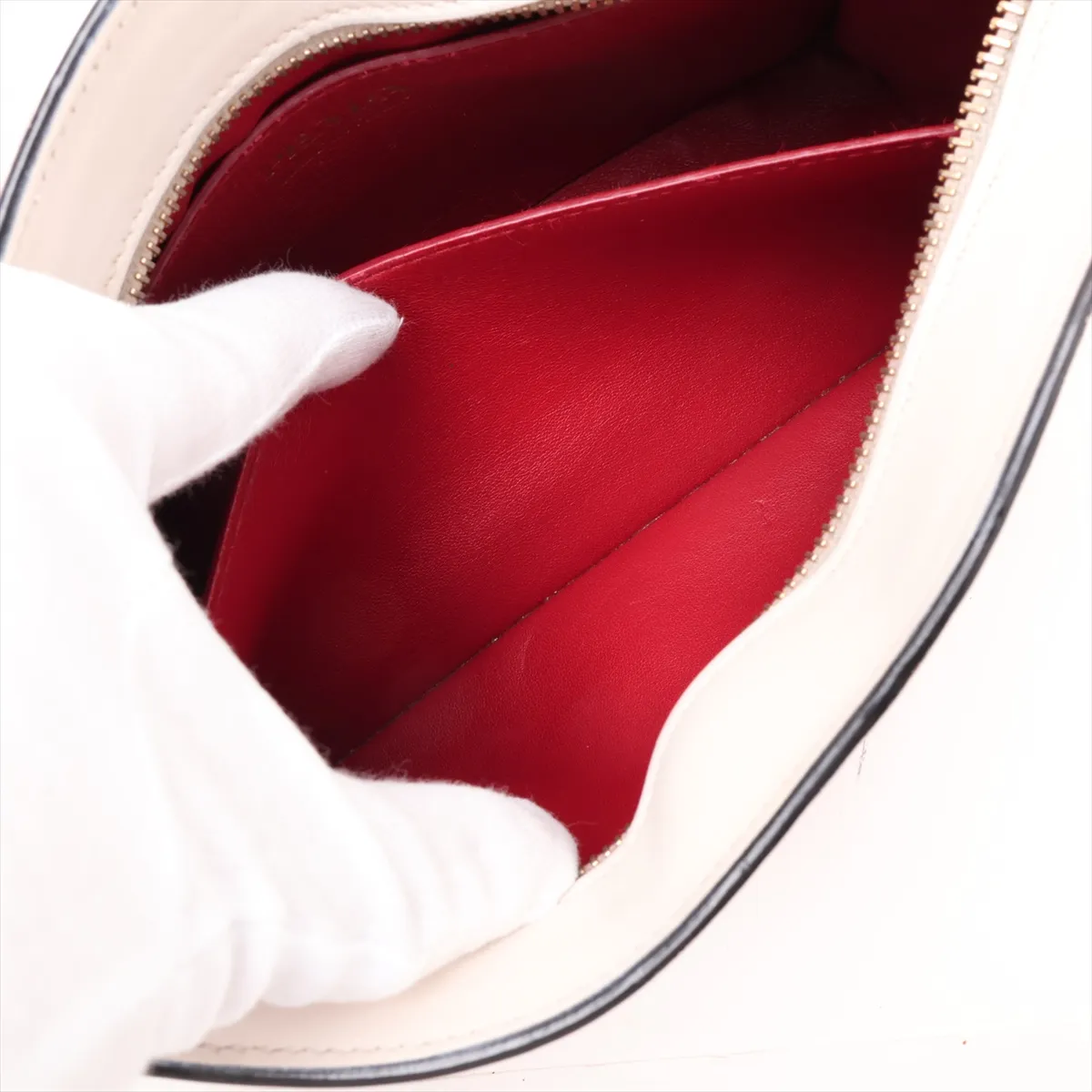 Saffiano City Leather Shoulder Bag, Red, 1BH043 — view 7