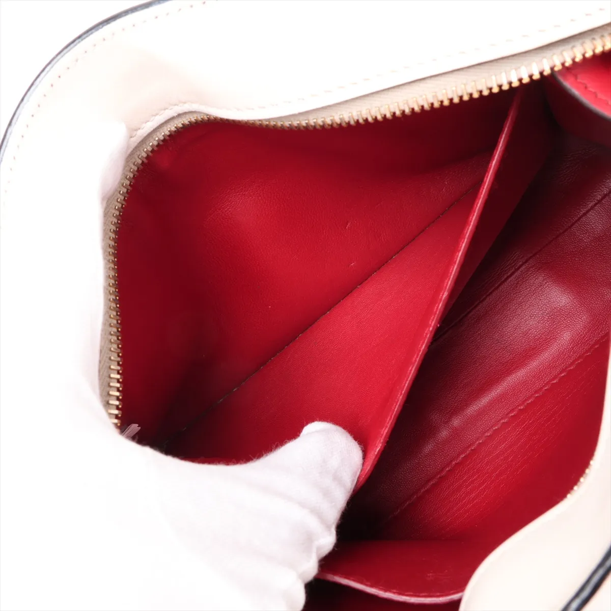 Saffiano City Leather Shoulder Bag, Red, 1BH043 — view 8