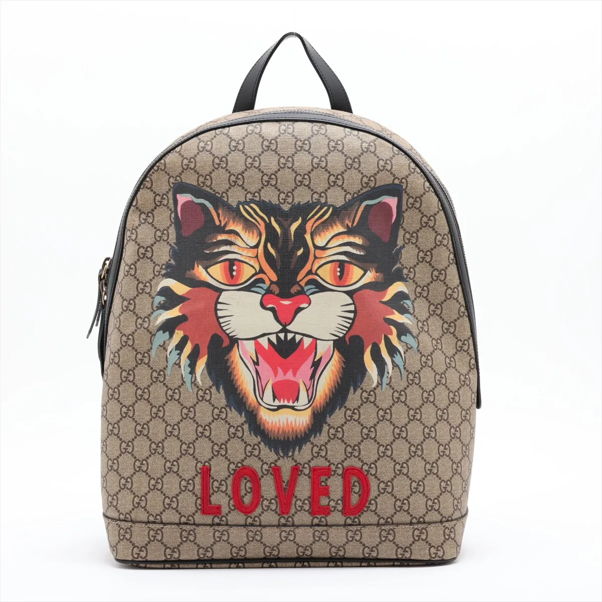 GG Supreme PVC x Leather Backpack/Rucksack, Beige, 419584