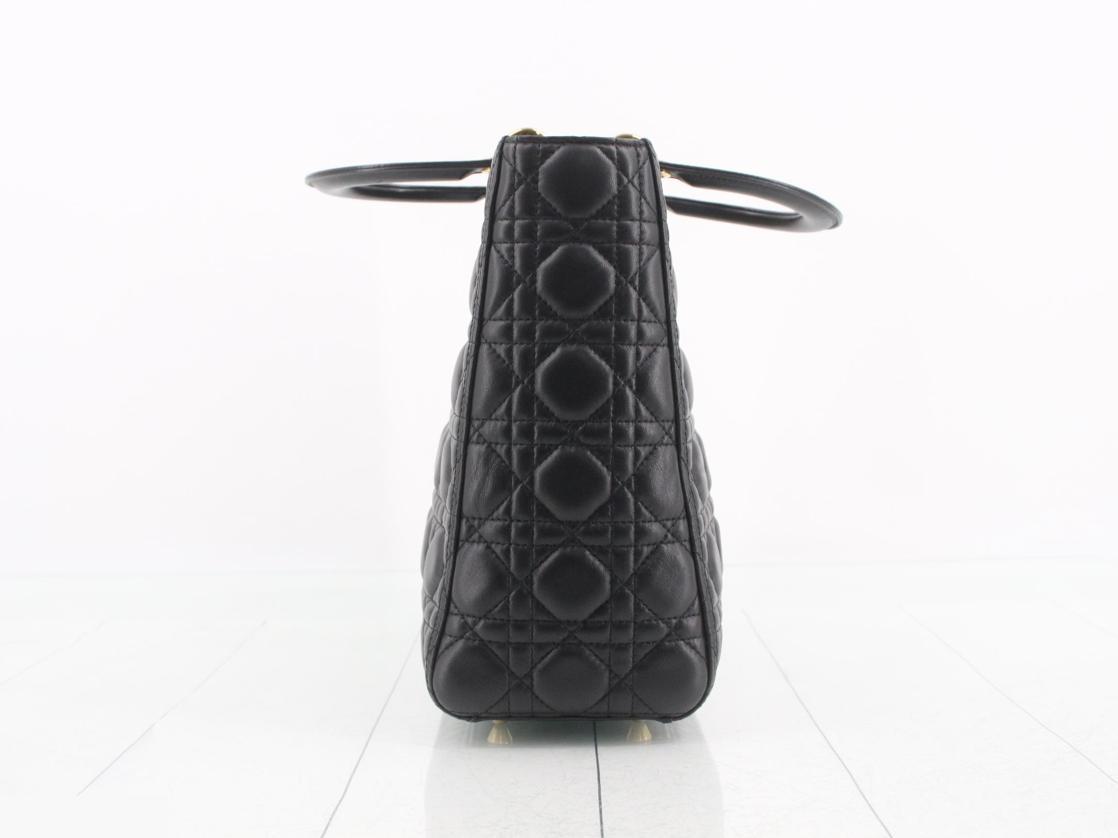 Lady Dior Cannage Lamb 2-Way Handbag — view 4