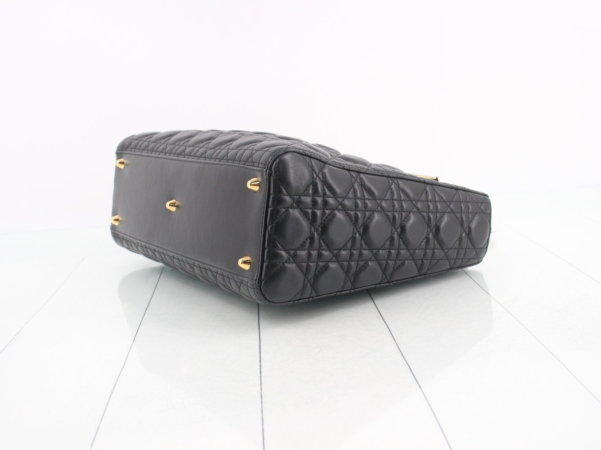 Lady Dior Cannage Lamb 2-Way Handbag — view 6