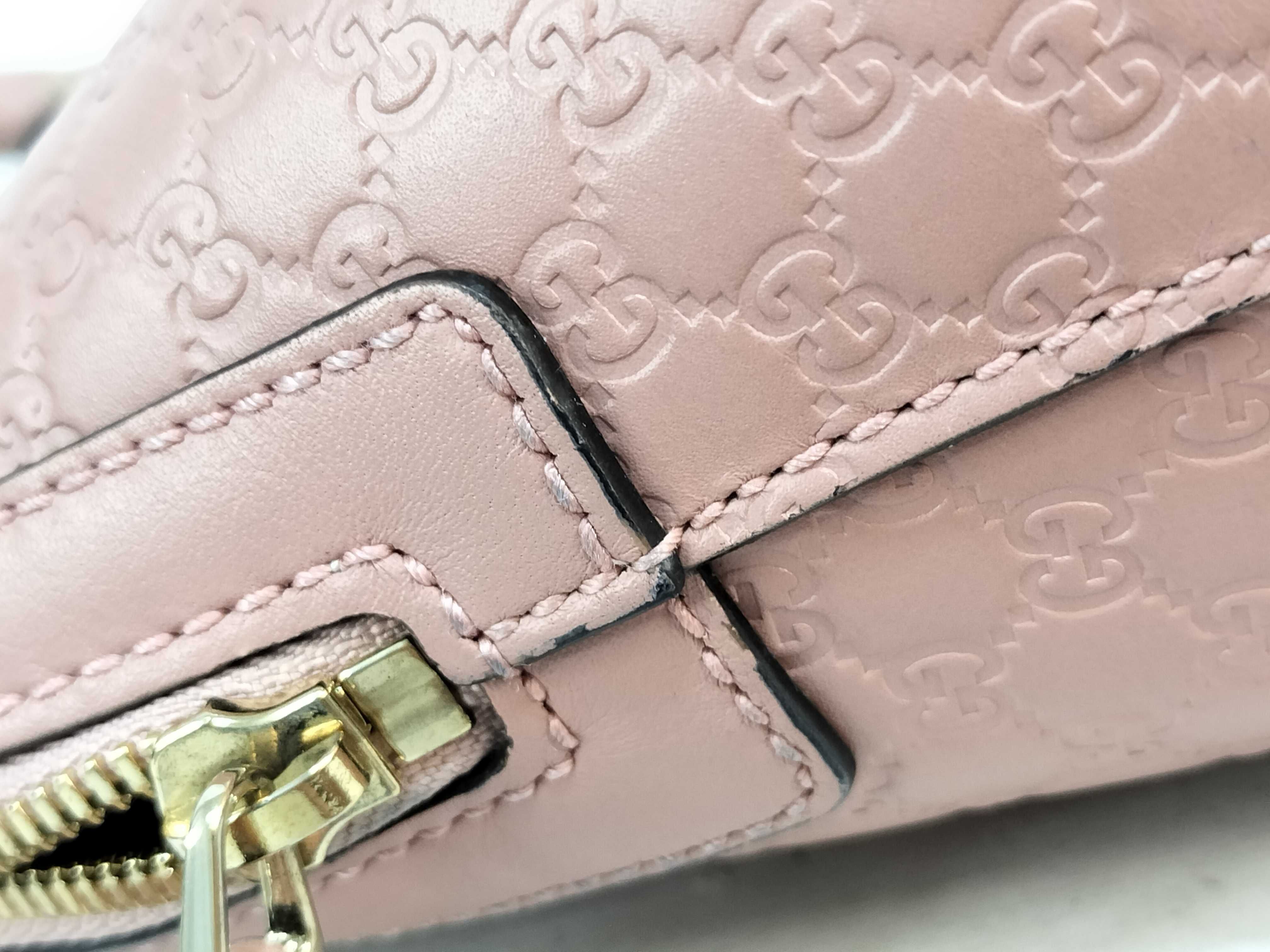 Guccissima Microguccissima Leather 2-Way Handbag Pink 449654 Outlet Handbag — view 15