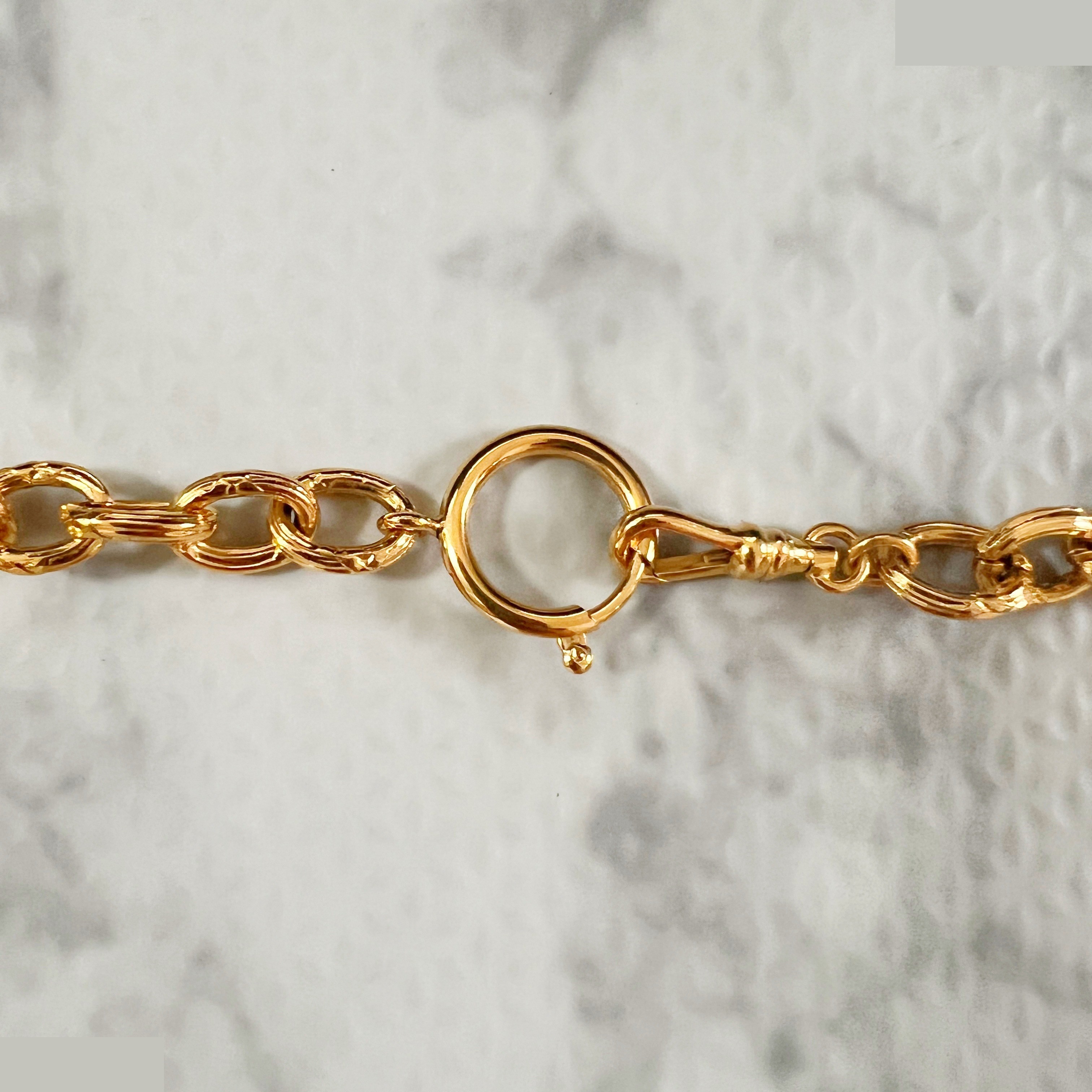 93A Triangle Chain Coco Mark Long Necklace — view 7