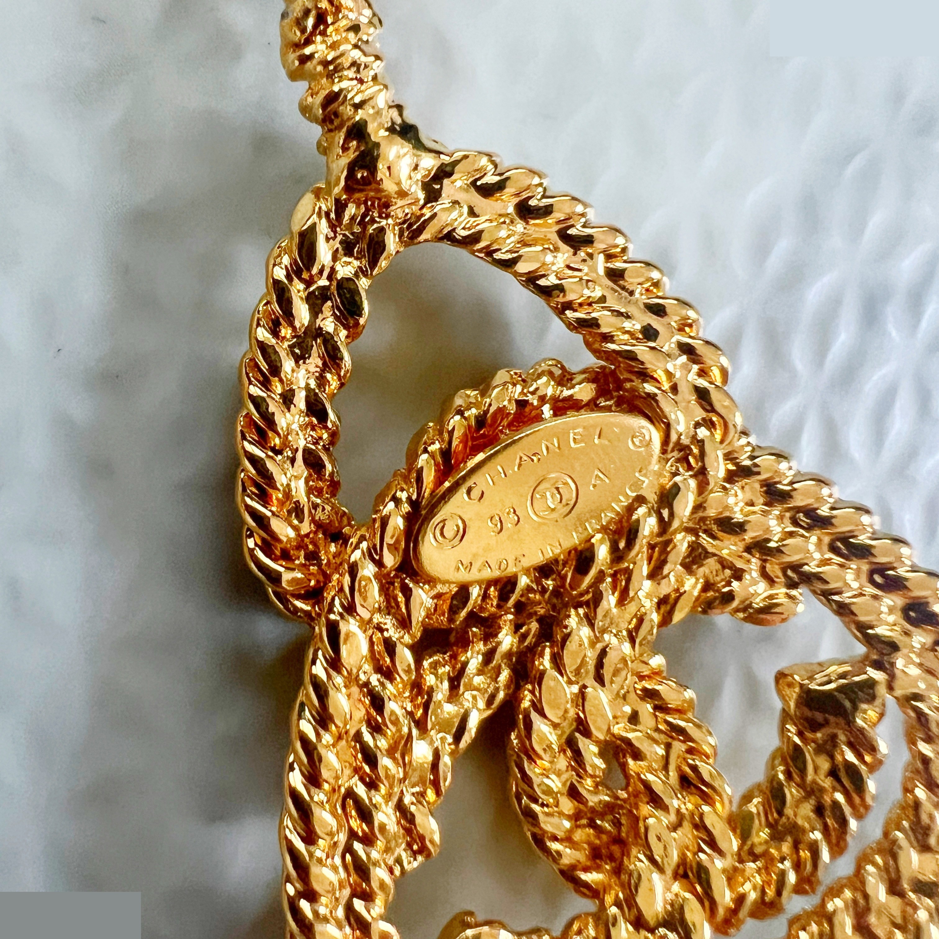 93A Triangle Chain Coco Mark Long Necklace — view 8