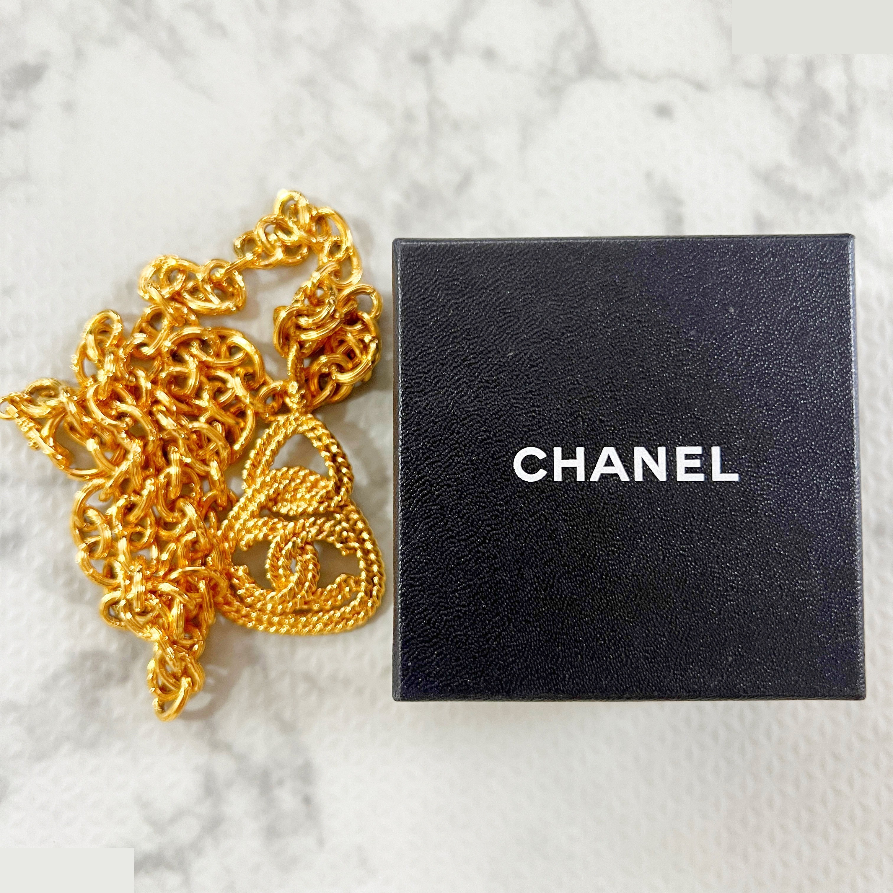 93A Triangle Chain Coco Mark Long Necklace — view 9