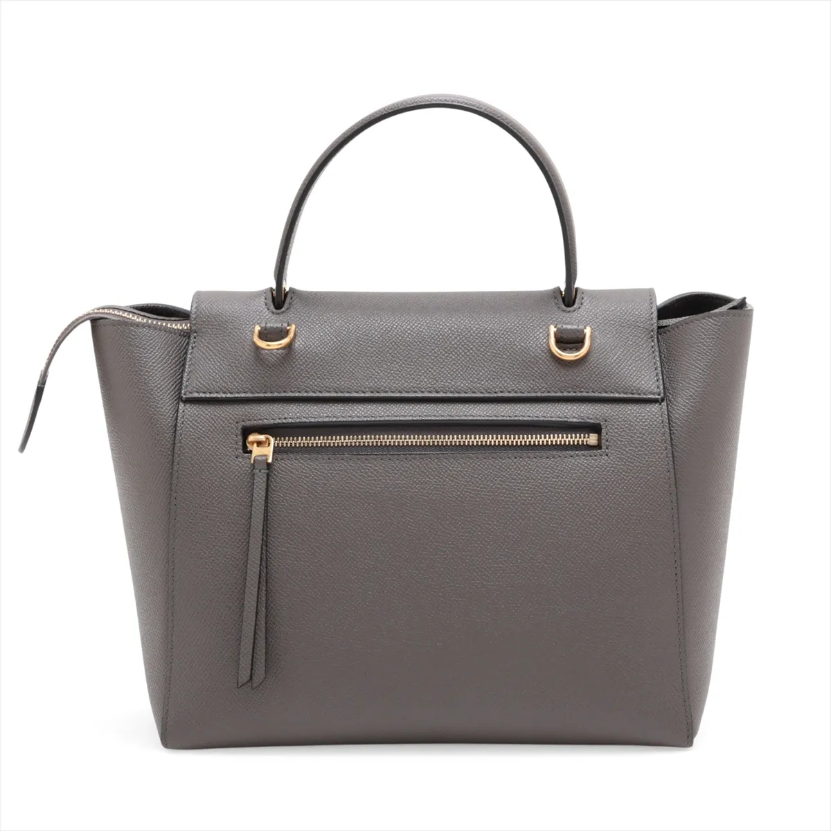 Belt Bag Micro Leather 2-Way Handbag, Gray — view 2