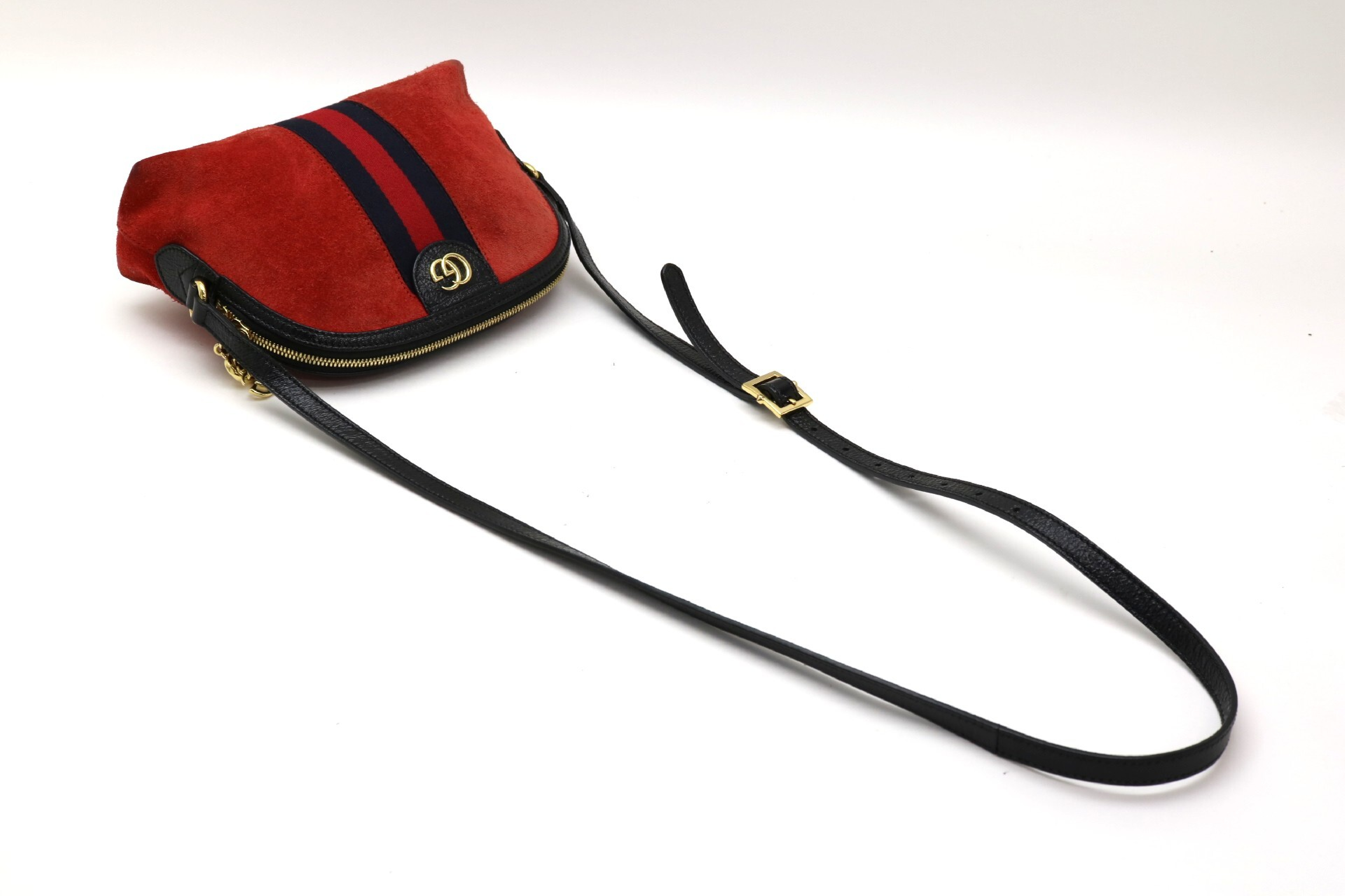 Ophidia Sherry Line Suede Shoulder Bag — view 8