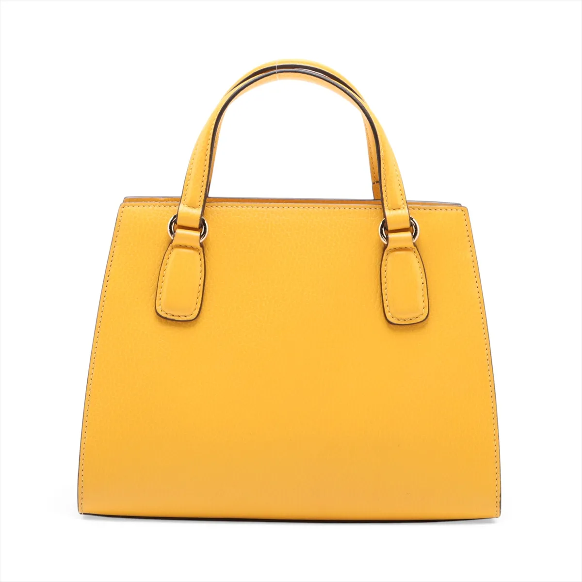 Soho Leather 2-Way Handbag, Yellow, 607722 (Outlet) — view 2