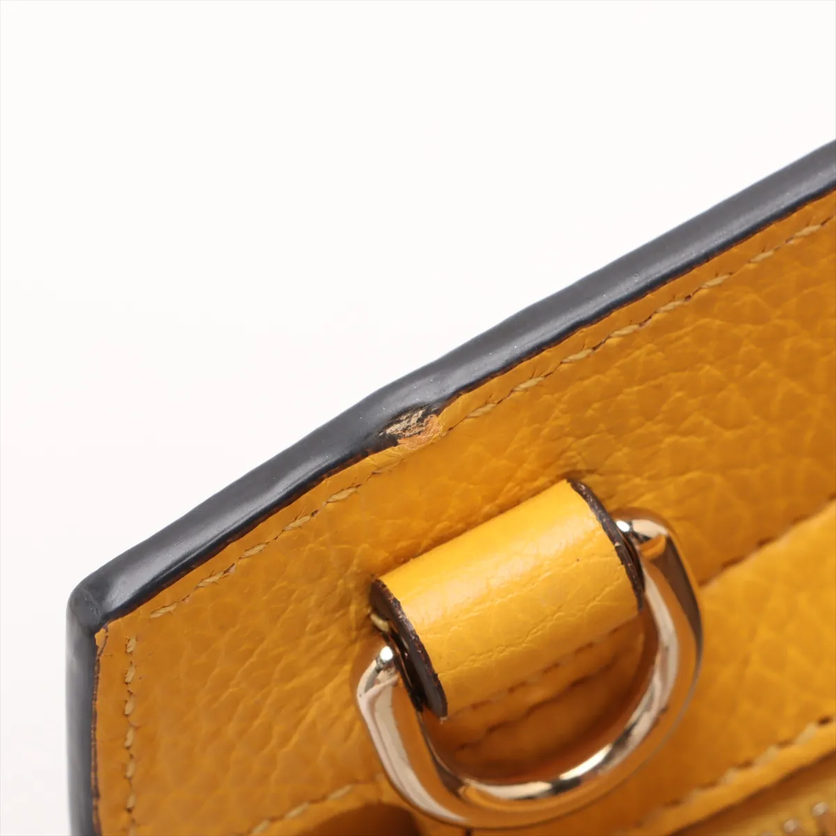 Soho Leather 2-Way Handbag, Yellow, 607722 (Outlet) — view 14