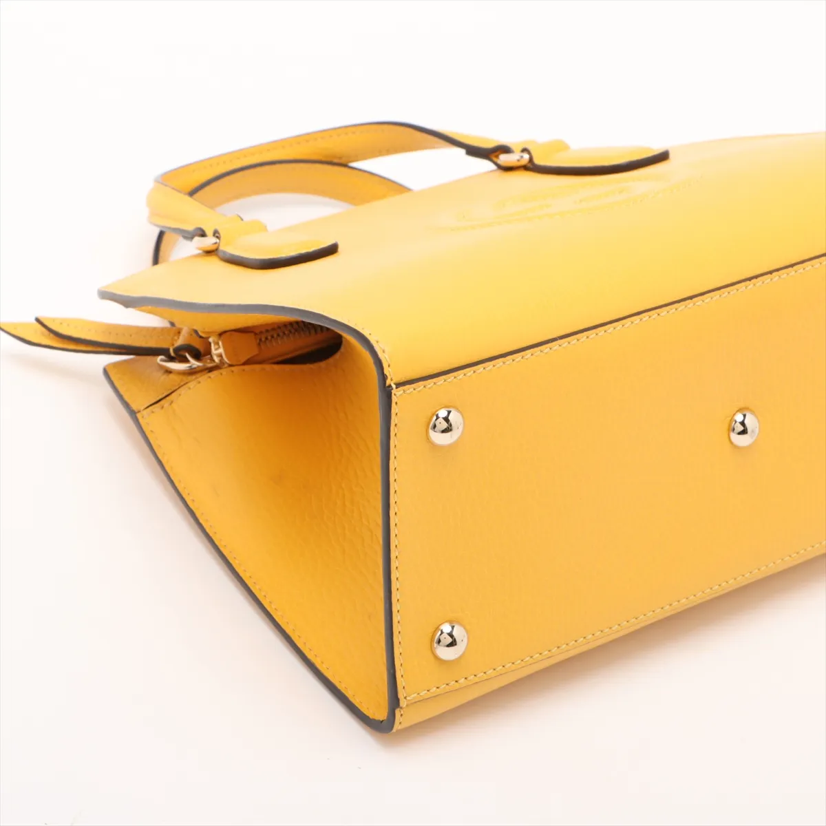 Soho Leather 2-Way Handbag, Yellow, 607722 (Outlet) — view 4