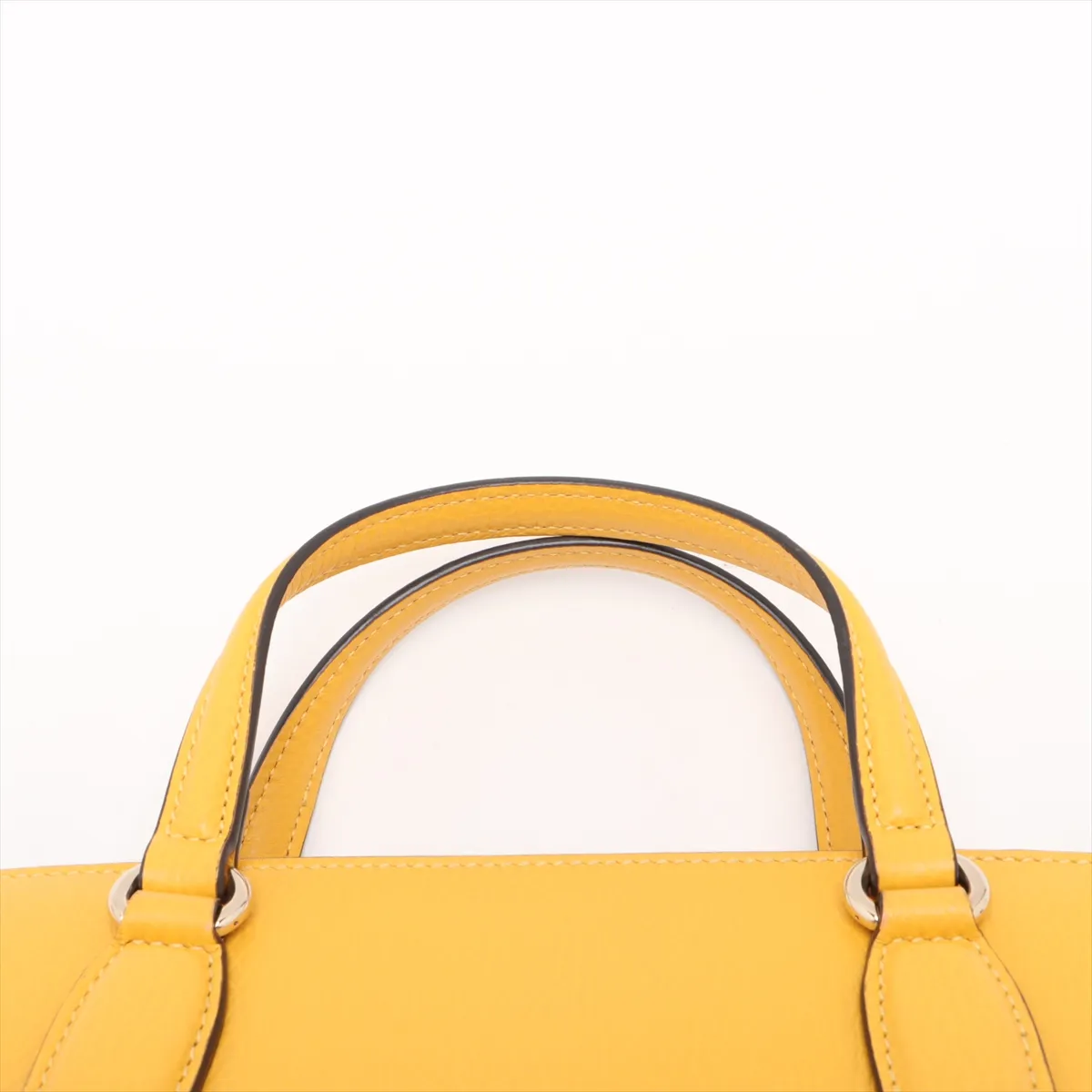 Soho Leather 2-Way Handbag, Yellow, 607722 (Outlet) — view 6