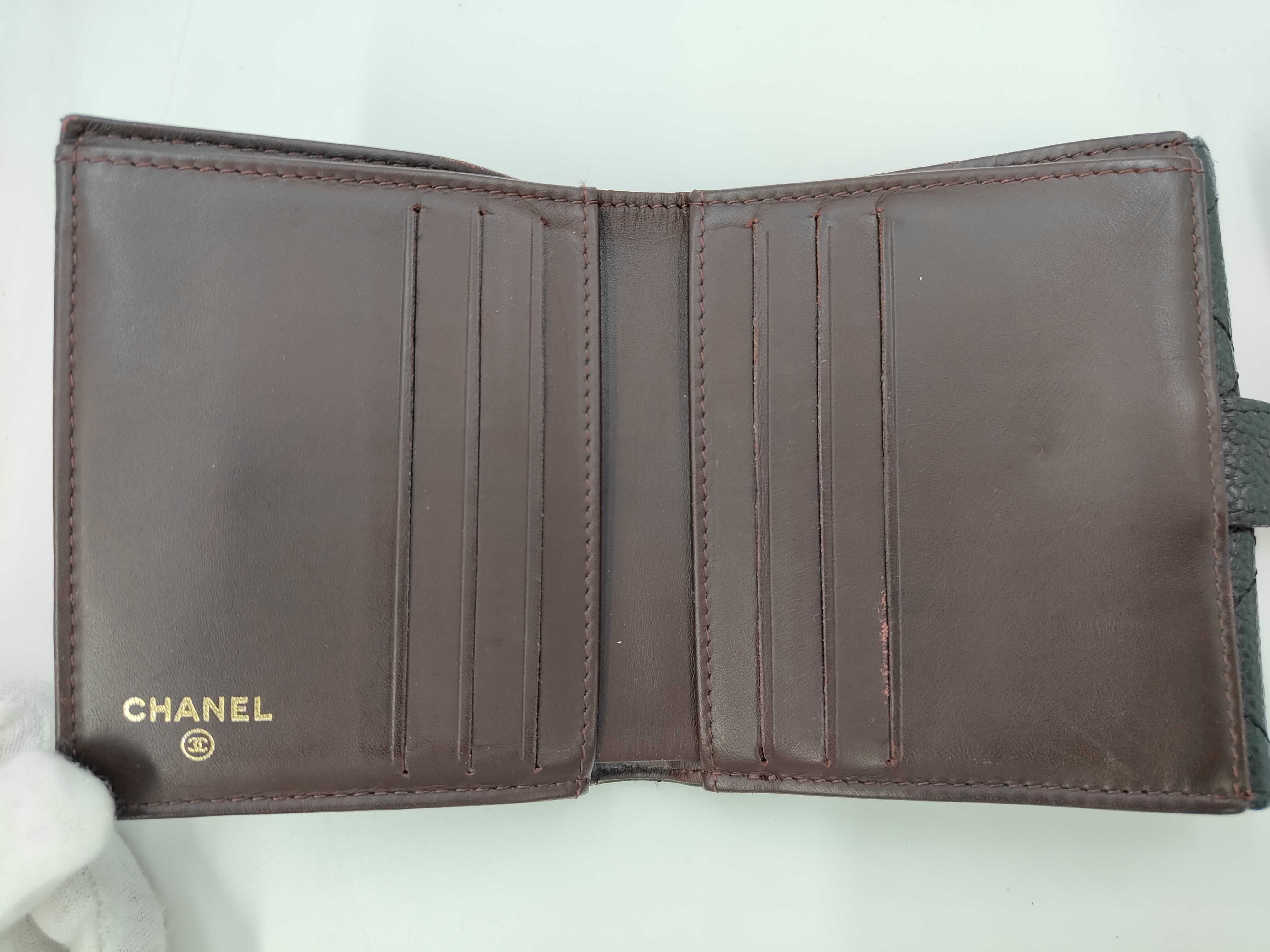 Matelassé Wallet, Caviar Leather, Black — view 11