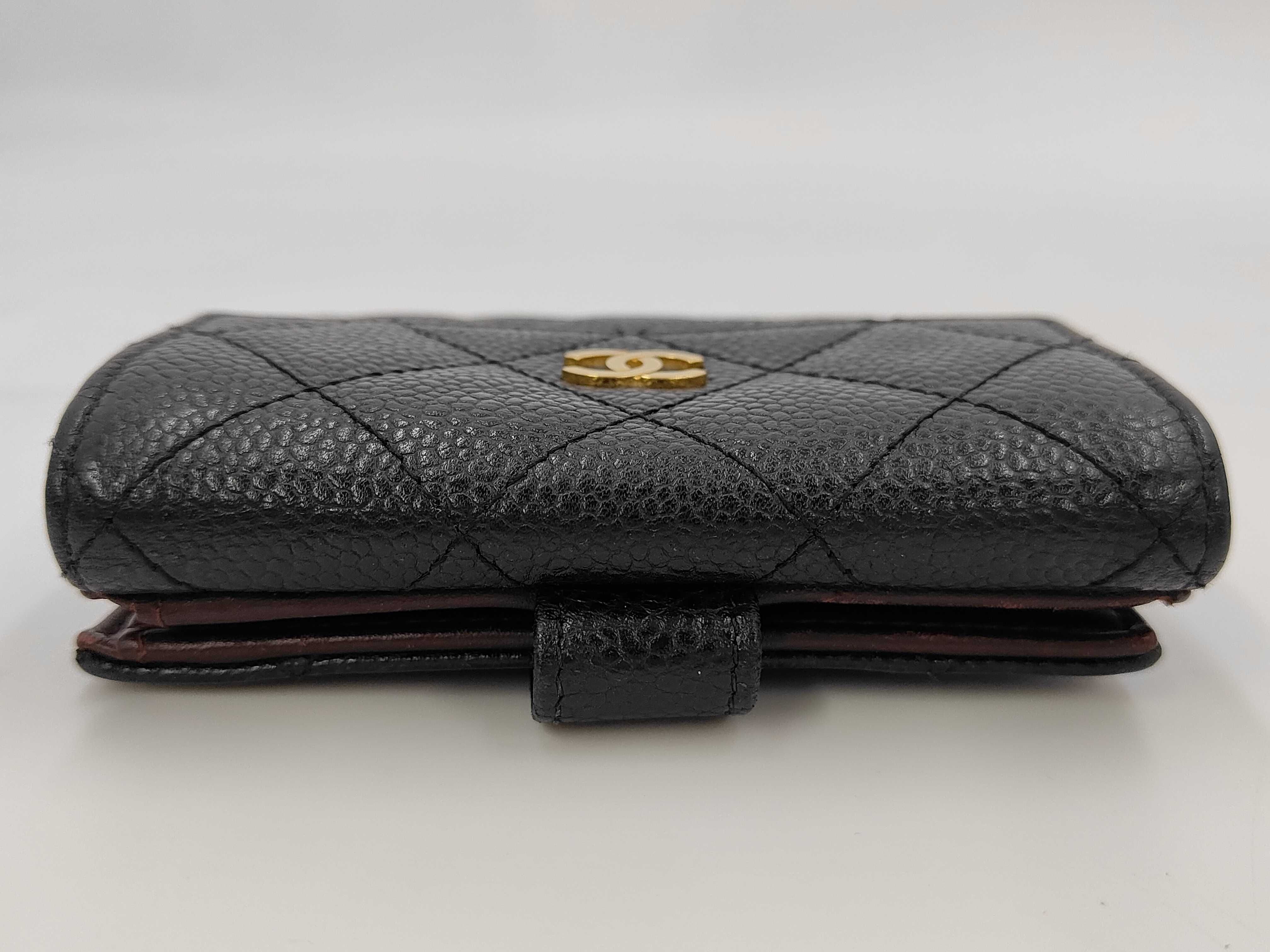 Matelassé Wallet, Caviar Leather, Black — view 5