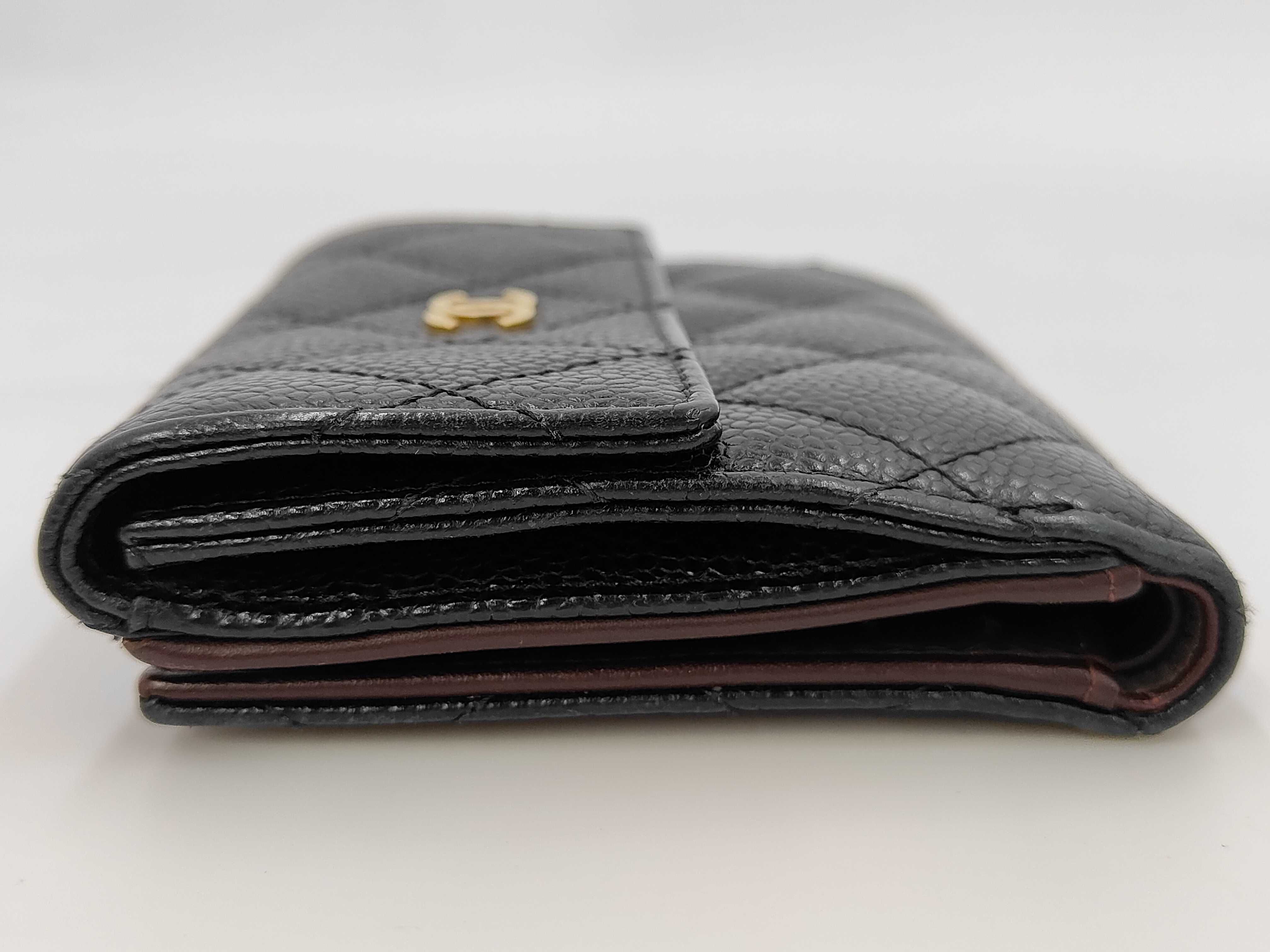 Matelassé Wallet, Caviar Leather, Black — view 6