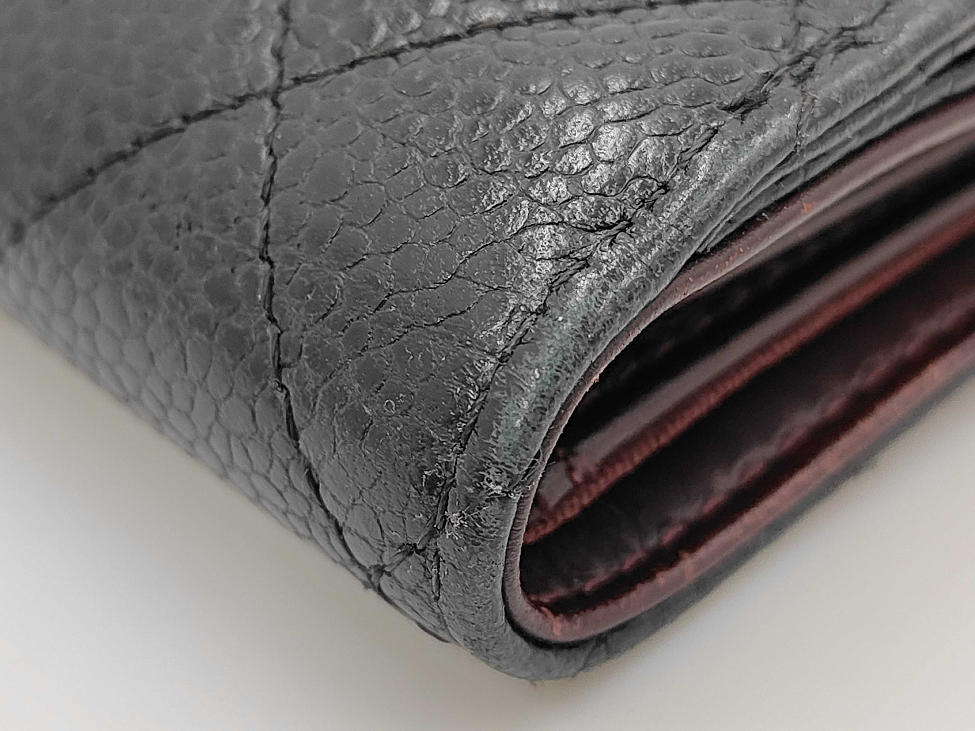 Matelassé Wallet, Caviar Leather, Black — view 7