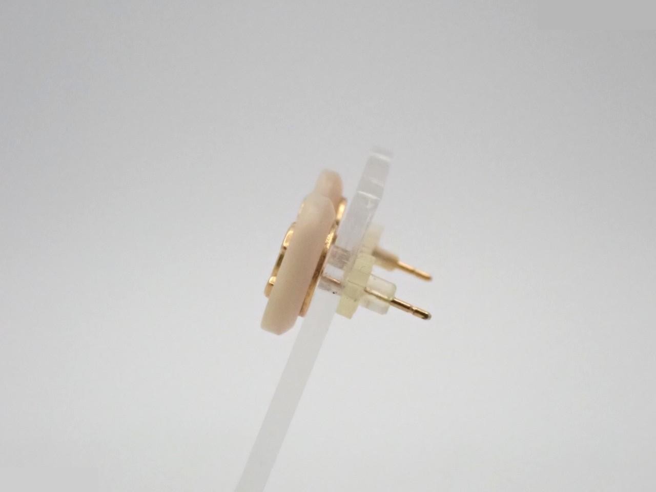 Coco Button Earrings (with aftermarket backing) — view 3
