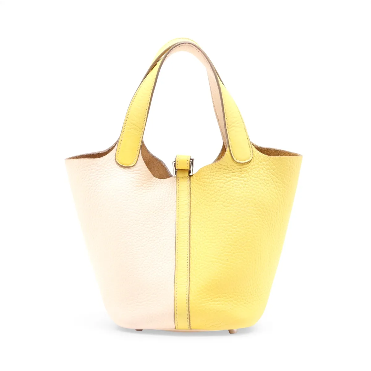 Picotin Lock 18 PM Casaque Taurillon Clemence Lime x Nata Silver Hardware Y:2020 — view 2