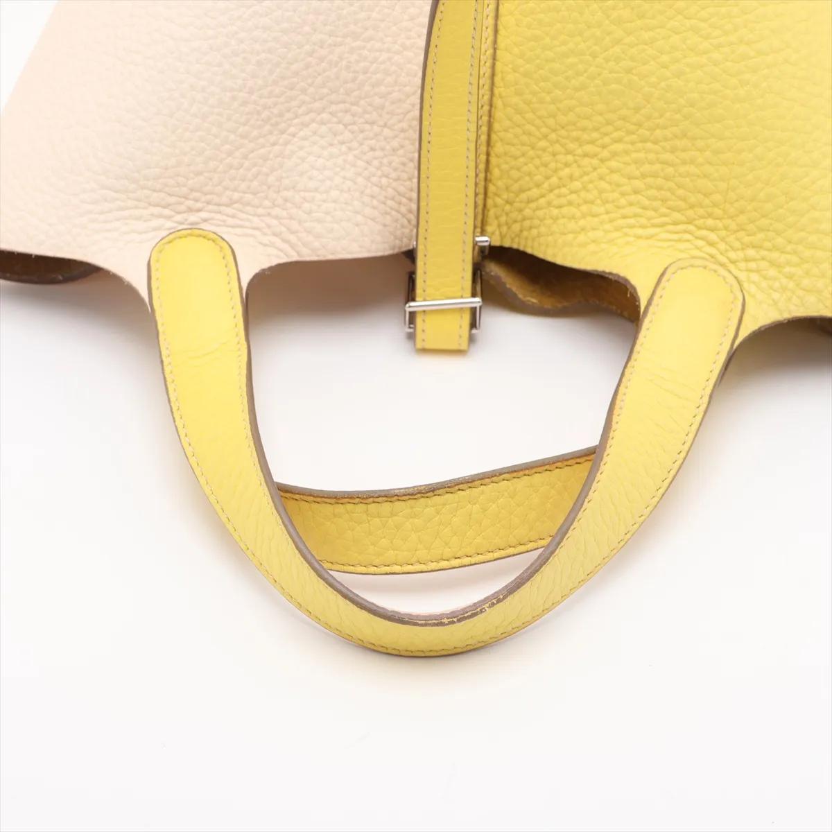 Picotin Lock 18 PM Casaque Taurillon Clemence Lime x Nata Silver Hardware Y:2020 — view 5