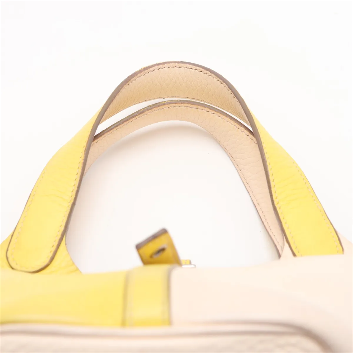 Picotin Lock 18 PM Casaque Taurillon Clemence Lime x Nata Silver Hardware Y:2020 — view 6