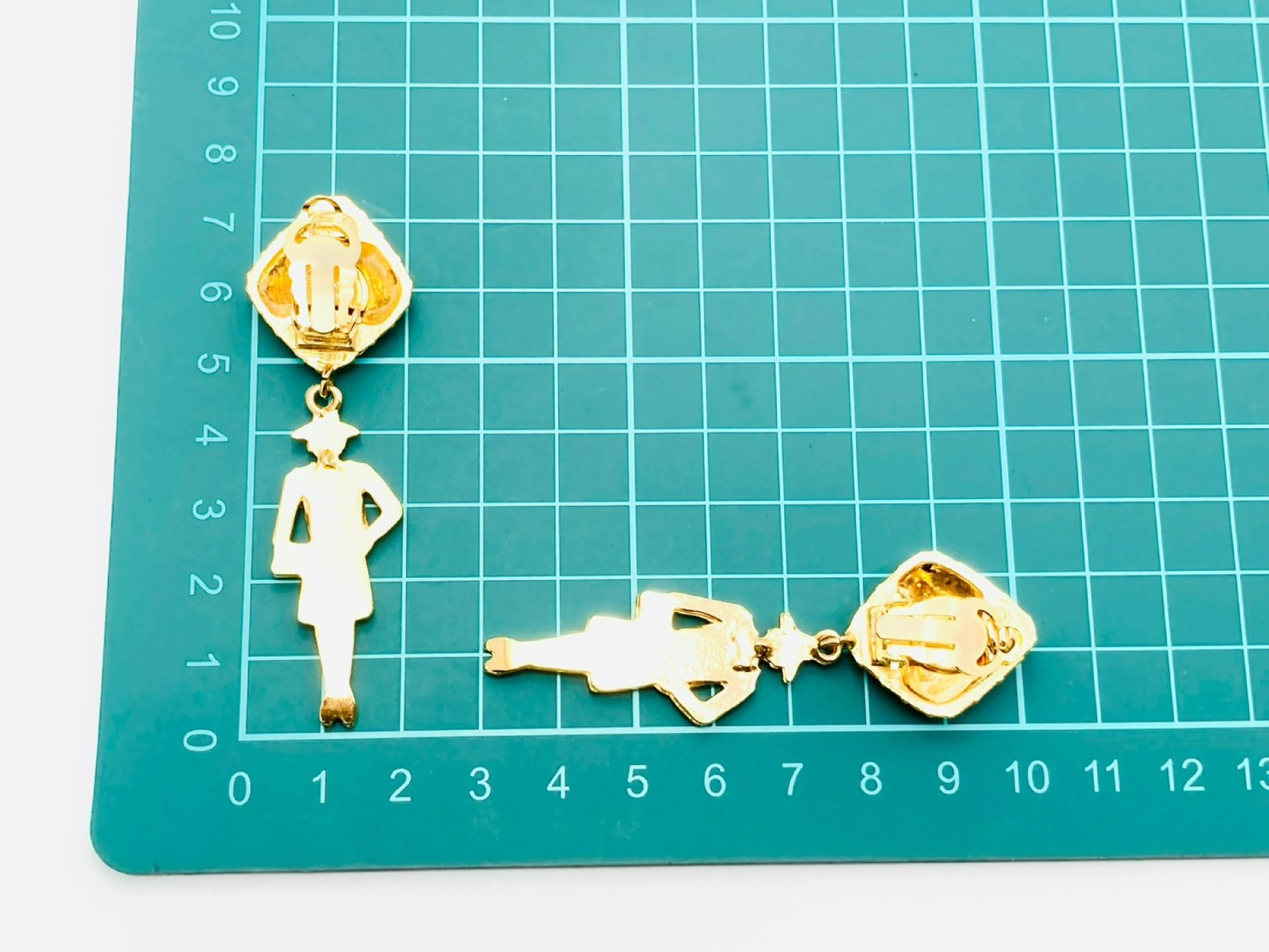 Mademoiselle Matelassé Diamond-Shaped Swing Earrings (with comments) — view 4